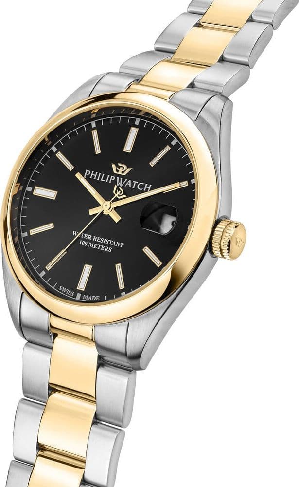 Philip Watch Caribe – Orologio Uomo Acciaio Nero Oro (R8253597093) - 3