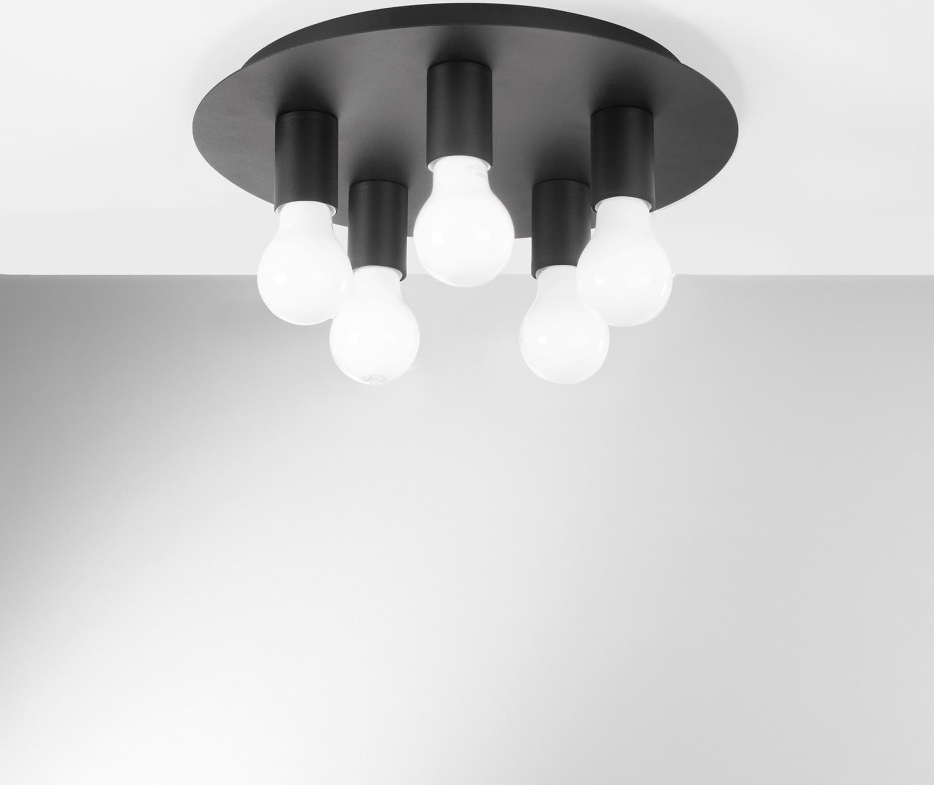 PLAFONIERA STRIKE NERA 5XE27 35X35X86CM - 2