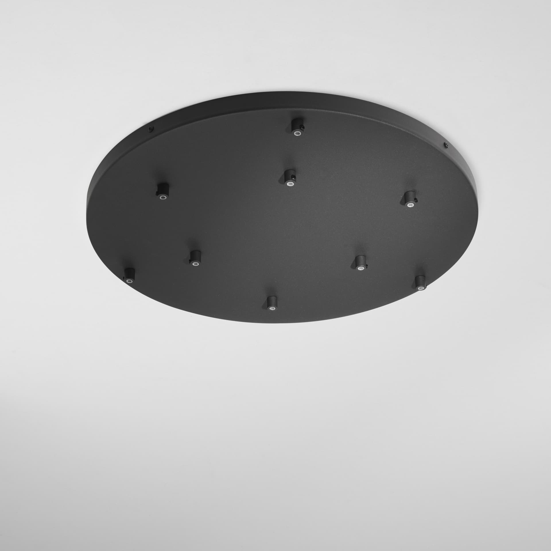 MONTATURA TONDA NERA A 9 FORI 52X4,1CM - 2