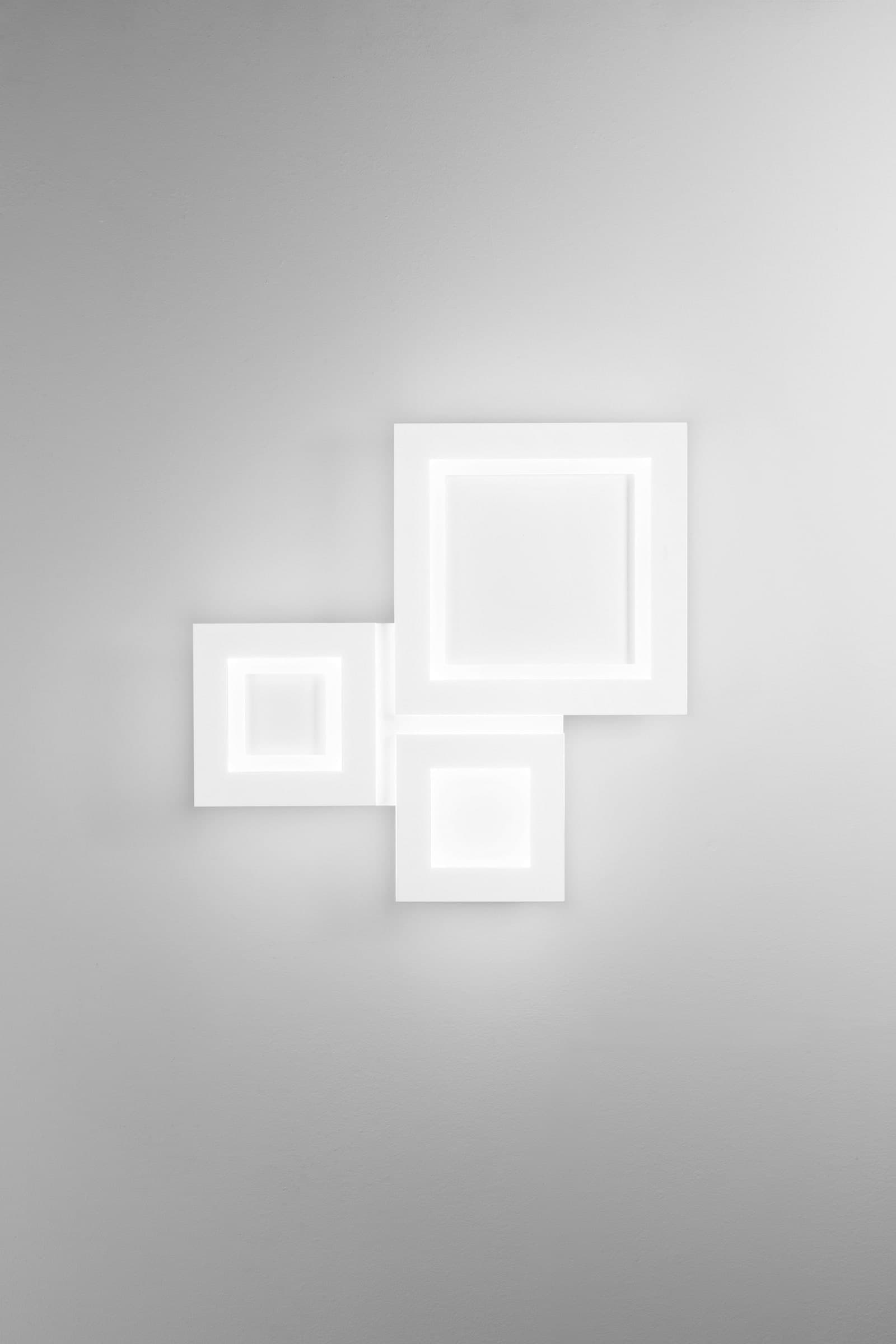 PLAFONIERA ALBERS BIANCA IN METALLO 40W CCT 3000/4000/6500K 50X48.5X4.5CM - 2
