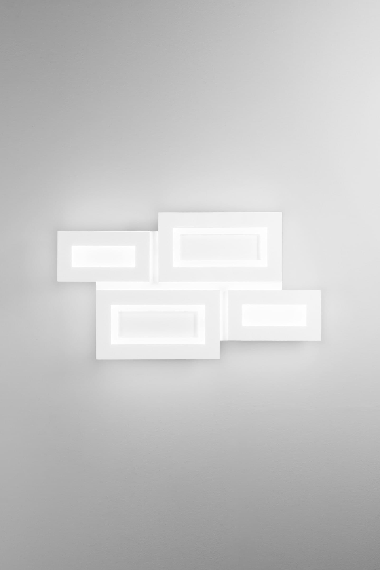 PLAFONIERA ALBERS BIANCA IN METALLO 40W CCT 3000/4000/6500K 62.5X35X5CM - 2