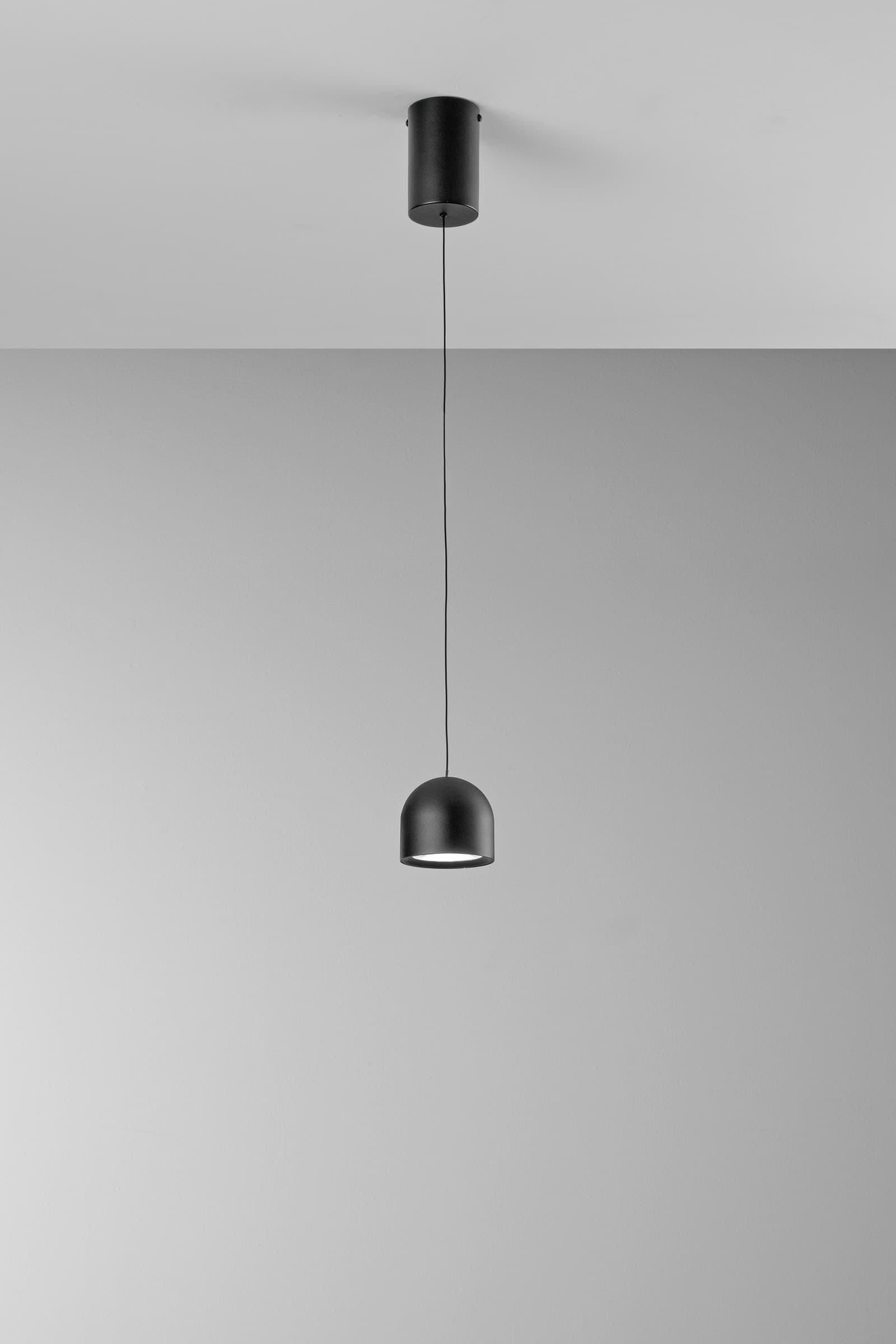 SOSPENSIONE LED YOYO NERA IN METALLO+ACRILICO 6W 3000K diam.10X150 CM - 2