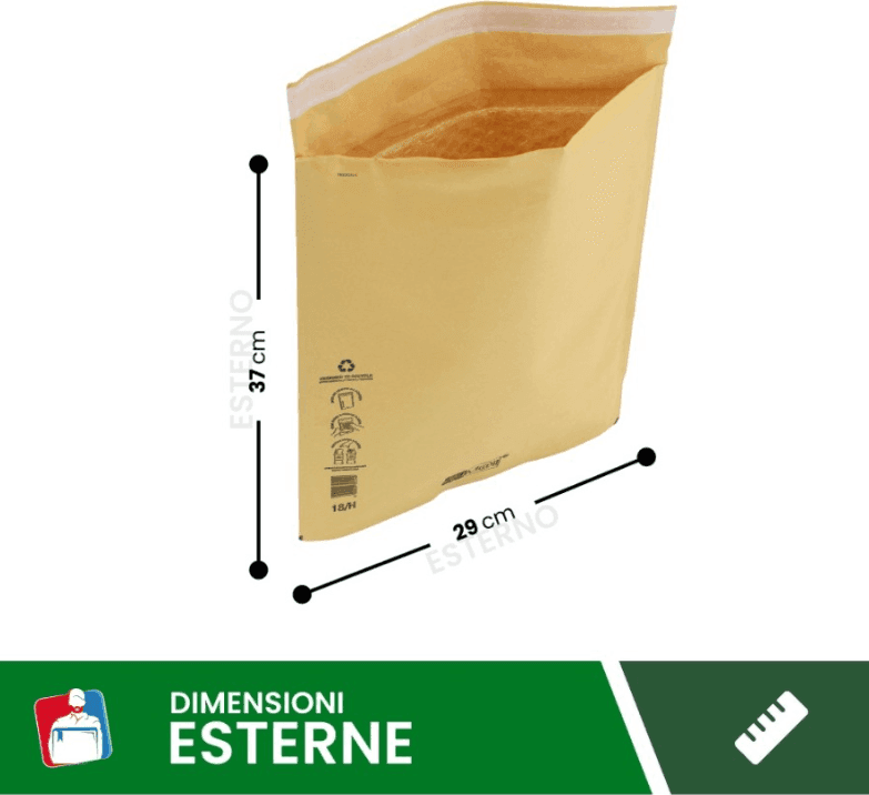 Cartospedia - Buste Postali Imbottite con Pluriball 27X36 cm (18/H) - 2
