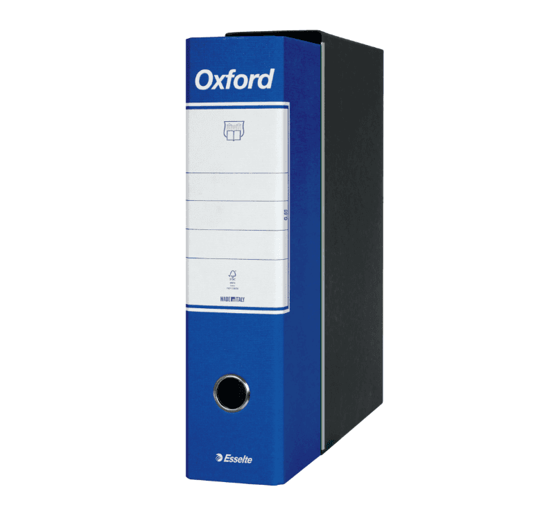 Esselte - Registratore Oxford G85 - dorso 8 cm - protocollo - blu - 2