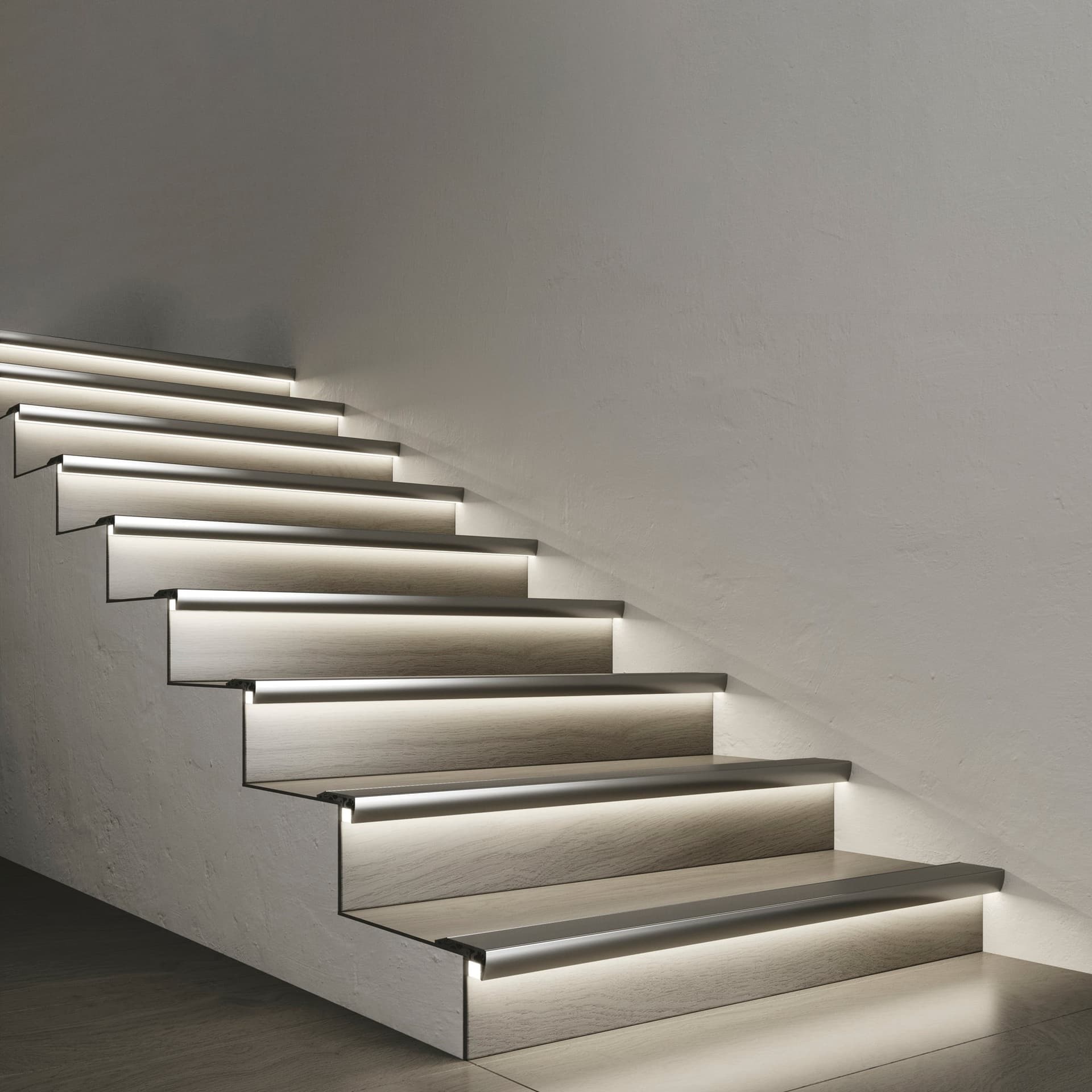 PROFILO STEPWAY ALLUMINIO PER GRADINI CON BATTENTE INCLUSO 200X5,9X2CM - 2