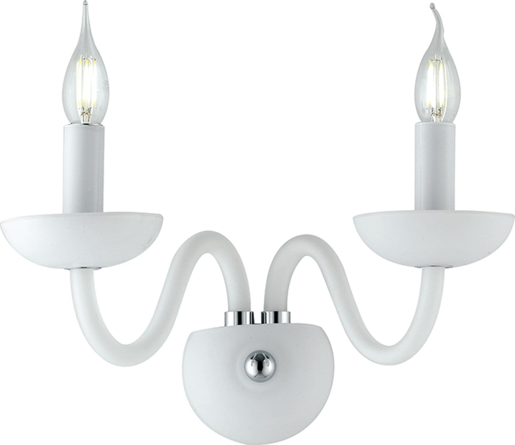 Applique Moderna Bracci a candelabro Nera o Bianca 2XE14 - 2