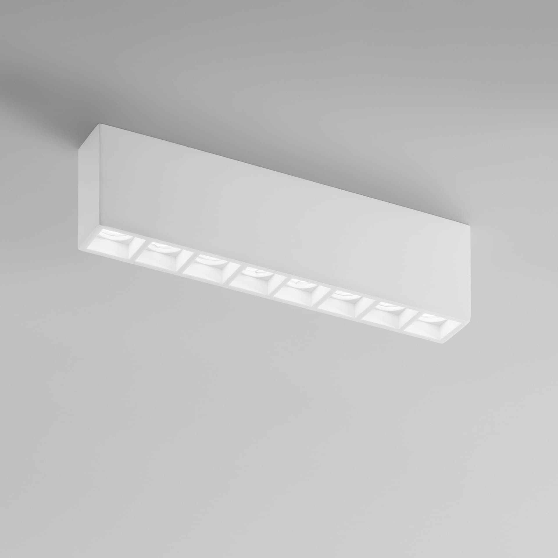PLAFONIERA HAPIS RETTANGOLARE BIANCA 8XGU10 MINI 39X5,5X11CM - 2