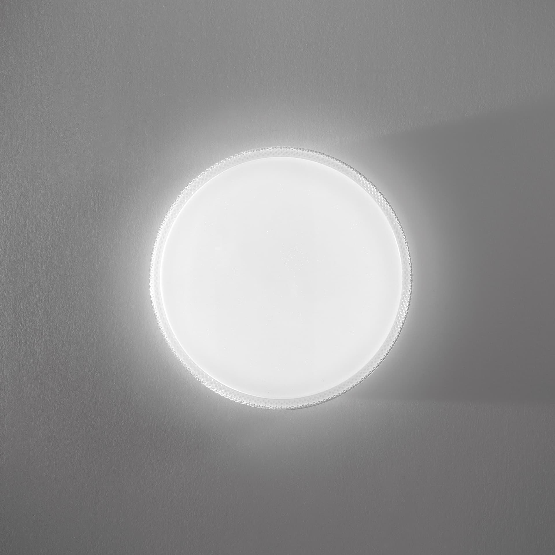 PLAFONIERA LED PIXEL TONDA BIANCA 40W 3900LM CCT DIMMERABILE WI-FI CON TELECOMANDO 49,5X9,5X49,5CM - 2
