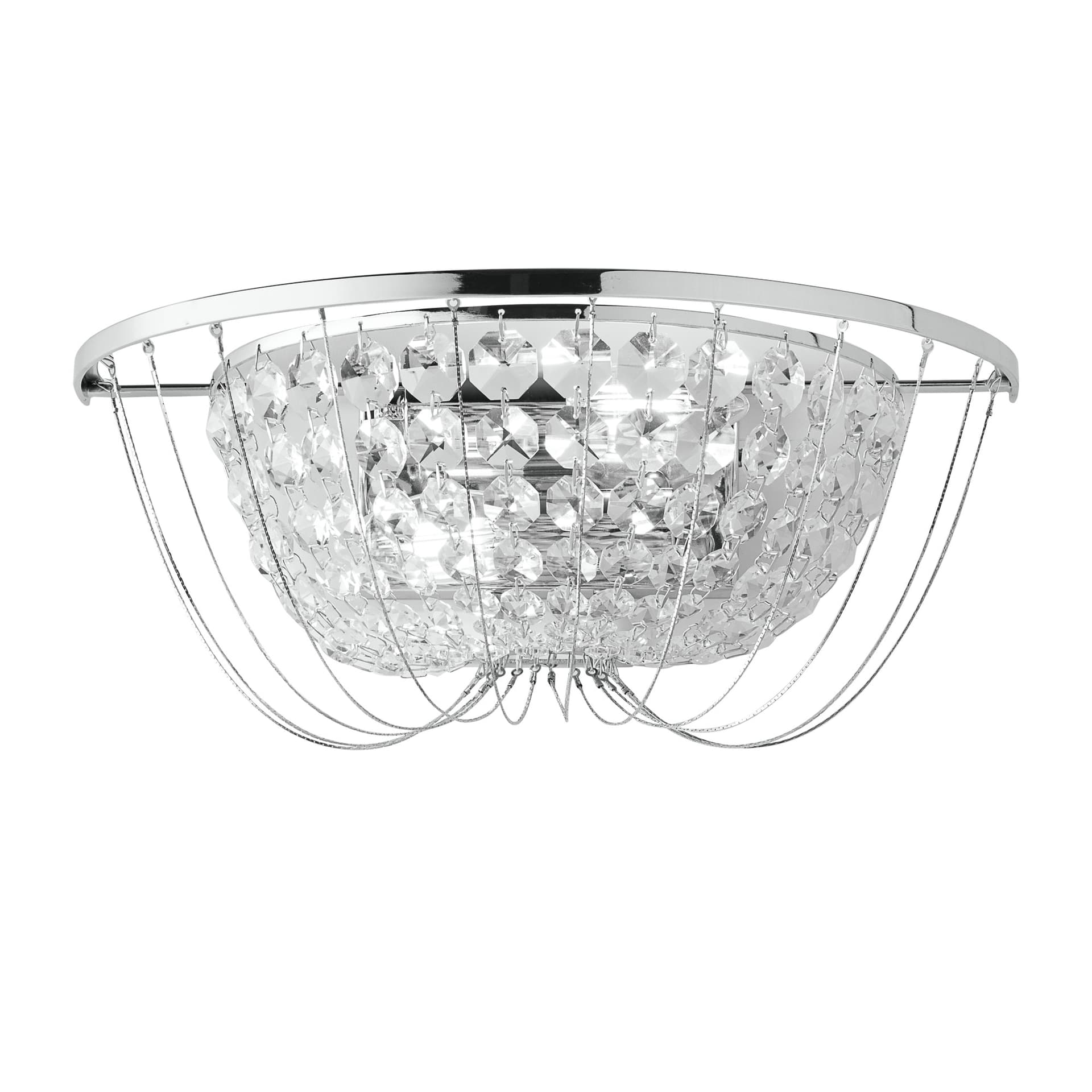 Applique Moderna con cristalli K9 2XE14 Oro o Cromo - 2