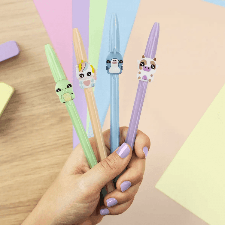 Bic - penne a sfera Cristal Smile Sweet kawaii inchiostro blu pz 5 - 3