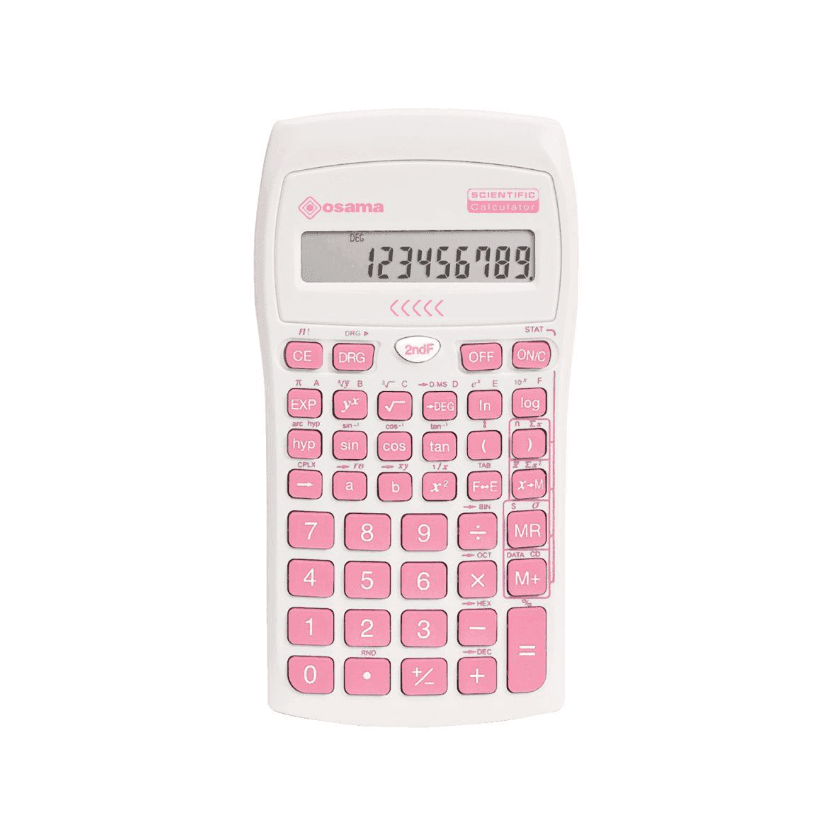 Osama - Calcolatrice scientifica OS 134/10 BeColor - bianco - tasti rosa