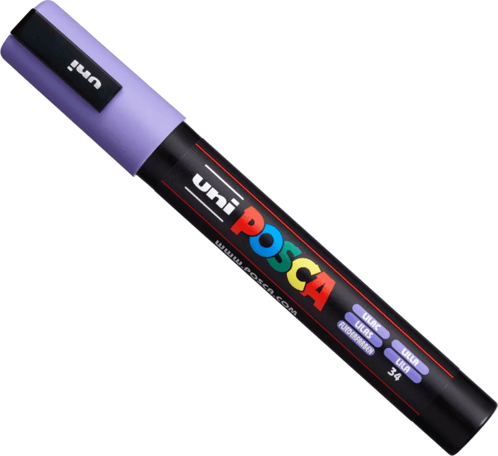 Uni Posca - Marker Punta Media PC5 M Viola n.12 - 2