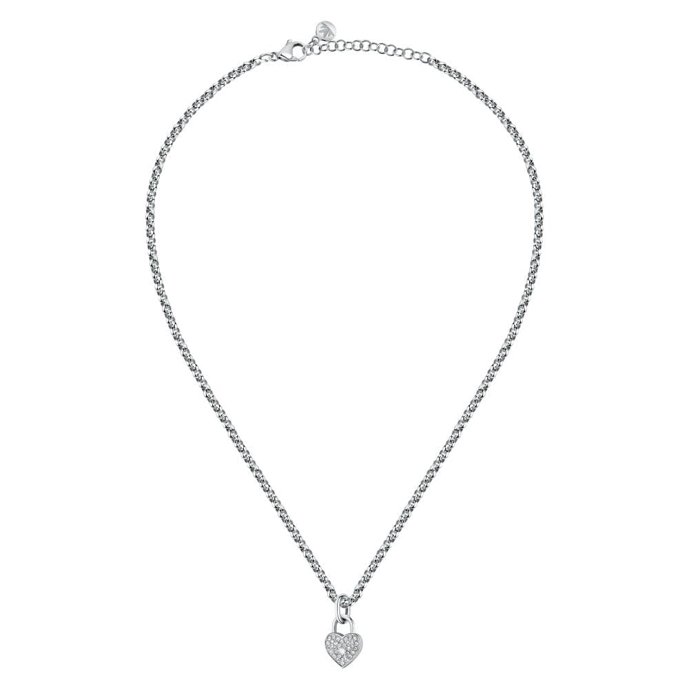 Collana MORELLATO donna Abbraccio acciaio cuore lucchetto (SABG26) - 2