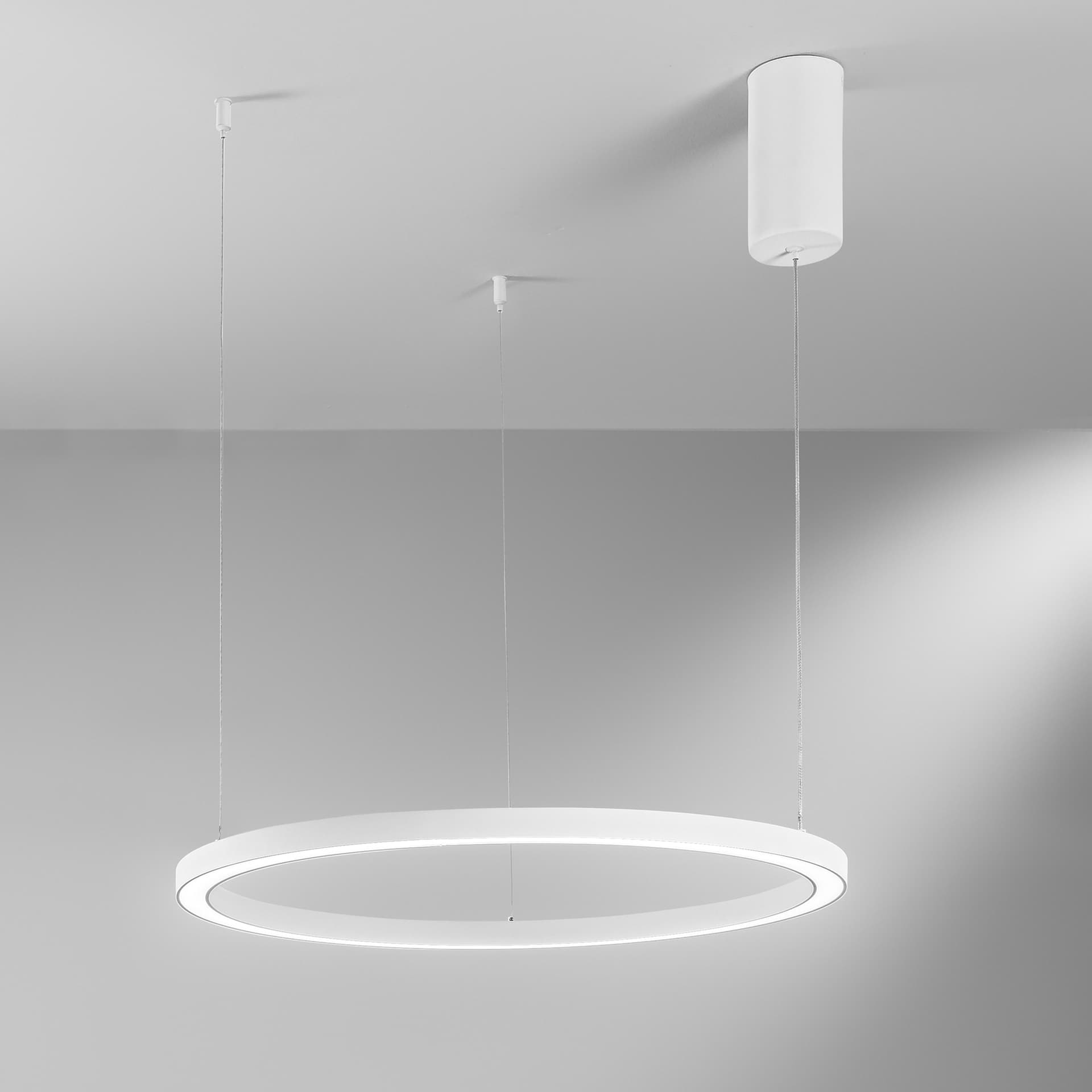 SOSPENSIONE LED HOOP BIANCA 30W 4500LM CCT 60X60X150CM - 2