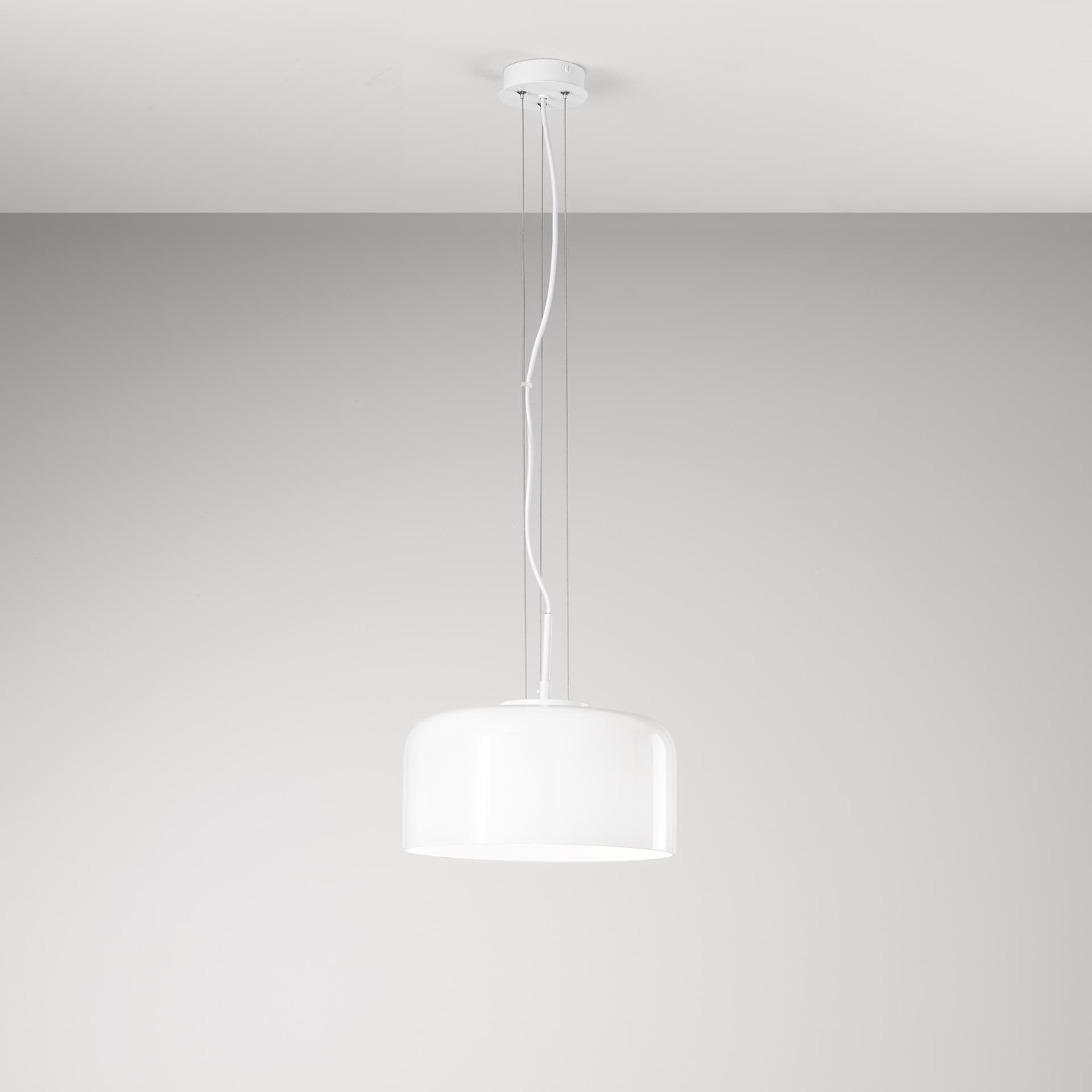 SOSPENSIONE GIBUS BIANCA 1XE27 30X30X150CM - 2