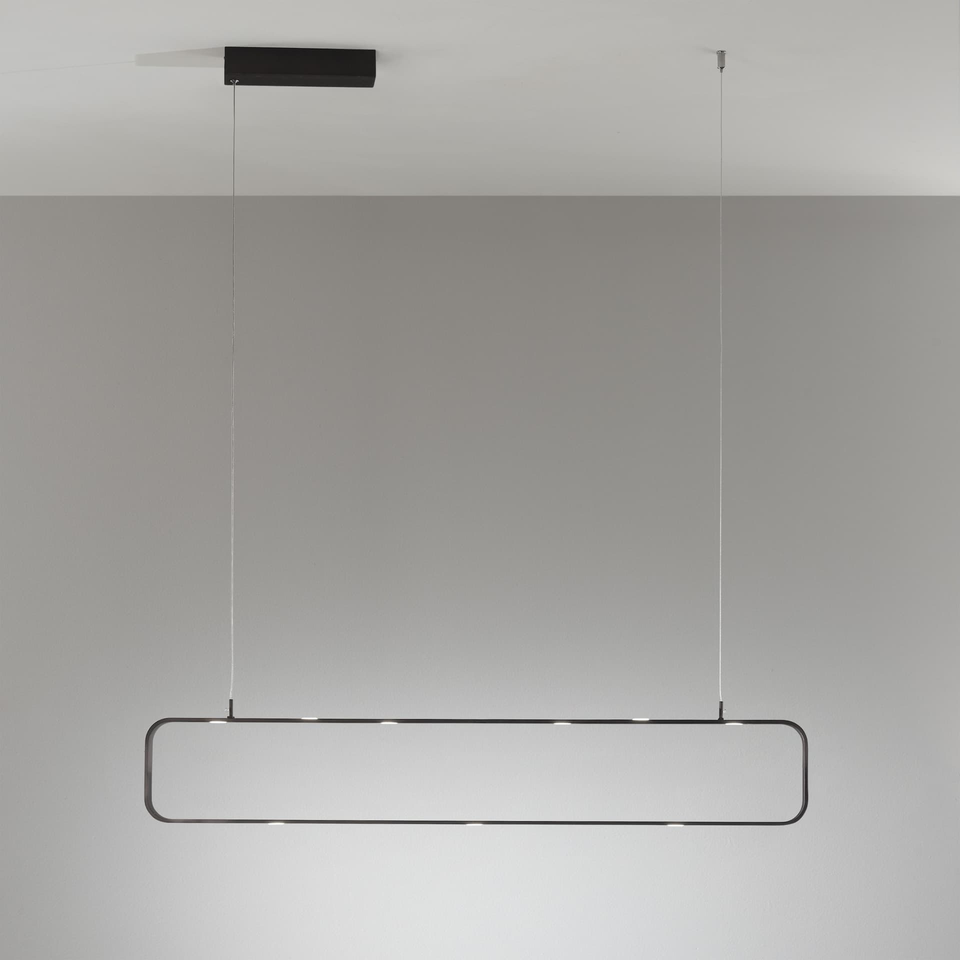 SOSPENSIONE LED MOKA MARRONE 45W 3780LM 3000K DIMMERABILE 100X4X120CM - 2