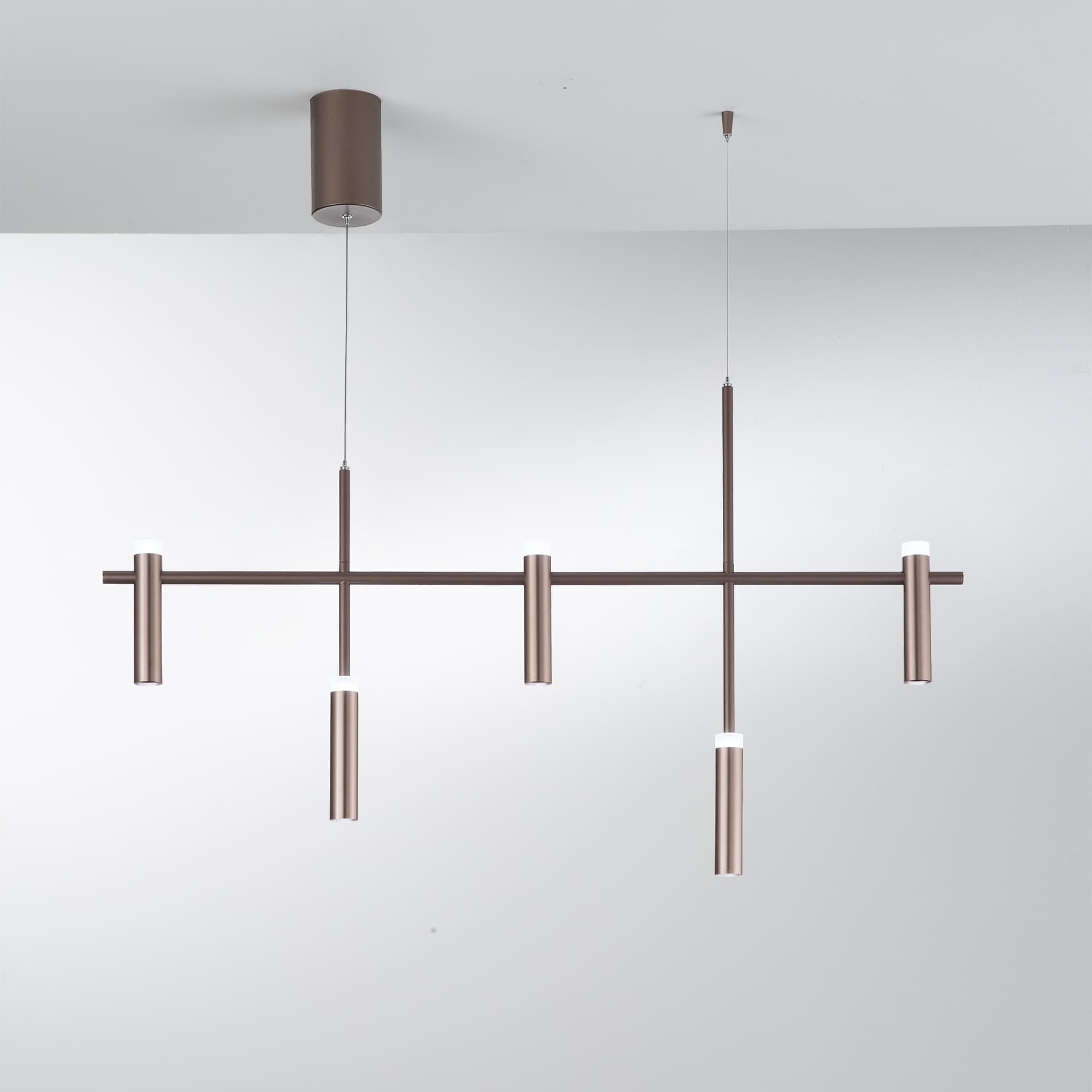 SOSPENSIONE LED CANDLE BRONZO 35W 3600LM 4000K 120X19,1X125CM - 2