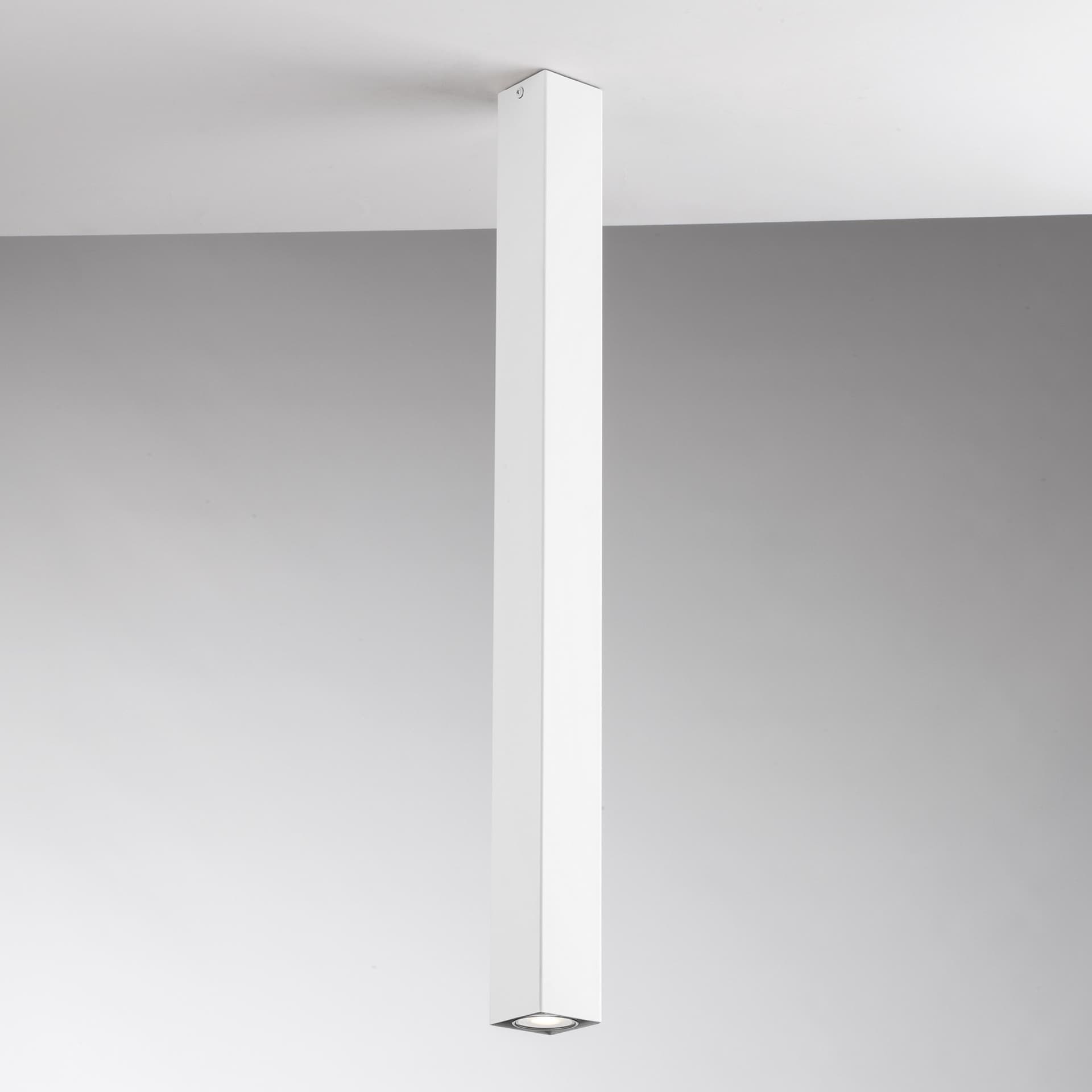 PLAFONIERA FLUKE QUADRATA BIANCA 1XGU10 6X6X75CM - 2