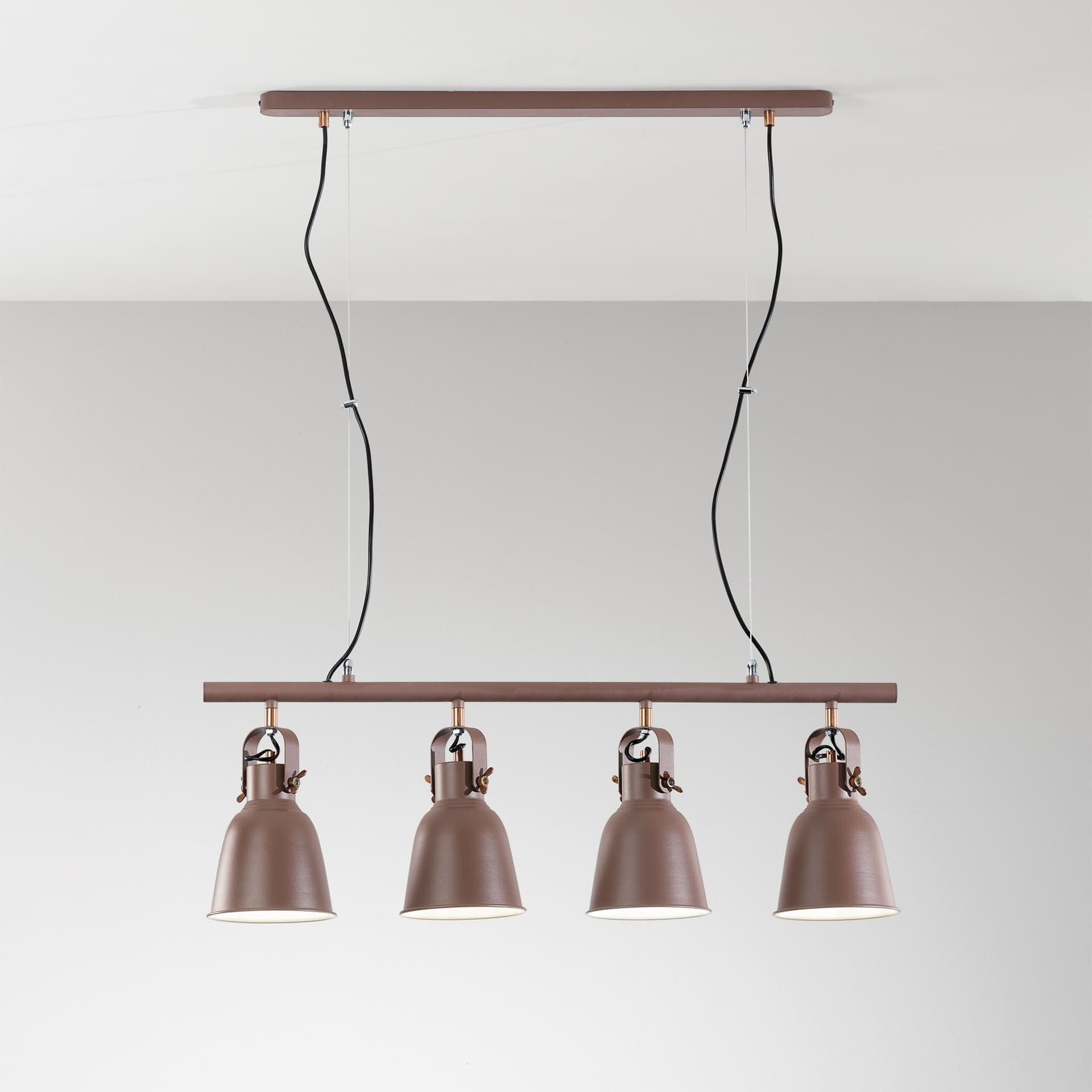 SOSPENSIONE LEGEND CORTEN/RAME 4XE27 85,5X15,5X179CM - 2