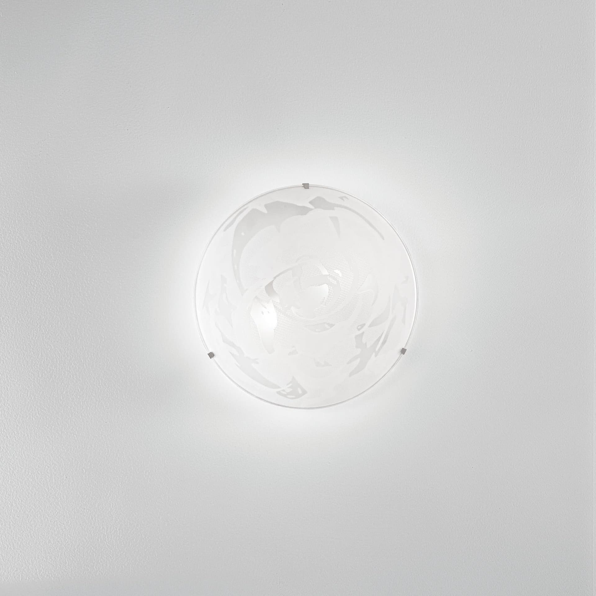 PLAFONIERA ALABASTRO BIANCA 2XE27 30X30X9,5CM - 2