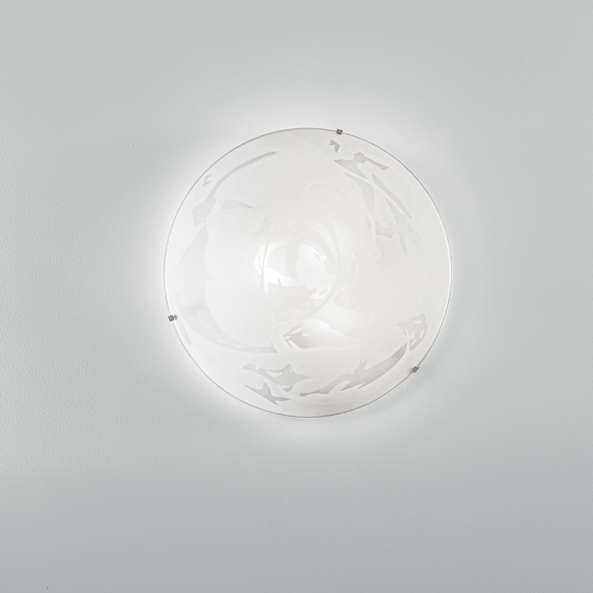 PLAFONIERA ALABASTRO BIANCA 3XE27 40X40X10,5CM - 2