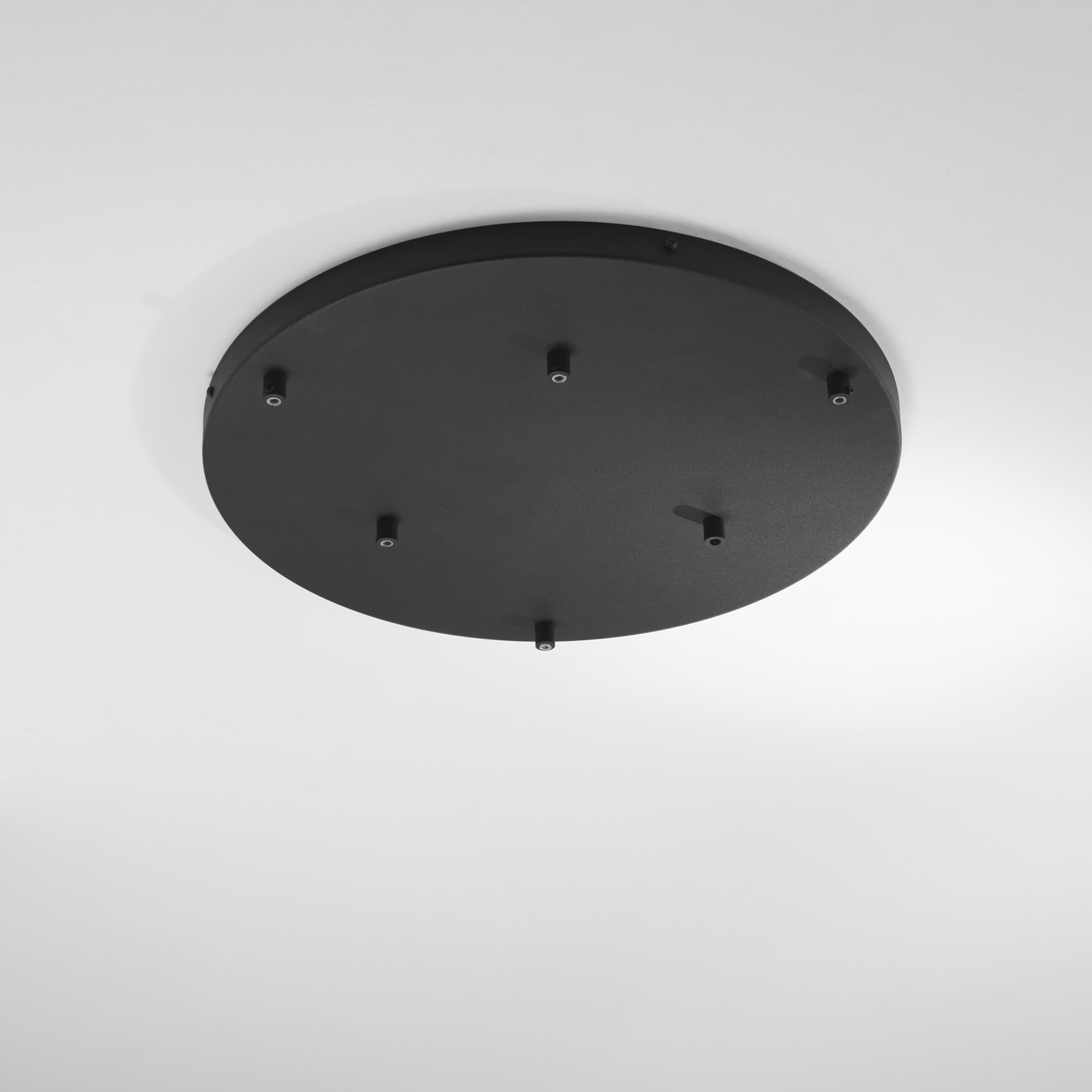 MONTATURA TONDA NERA A 6 FORI 47X4,1CM - 2