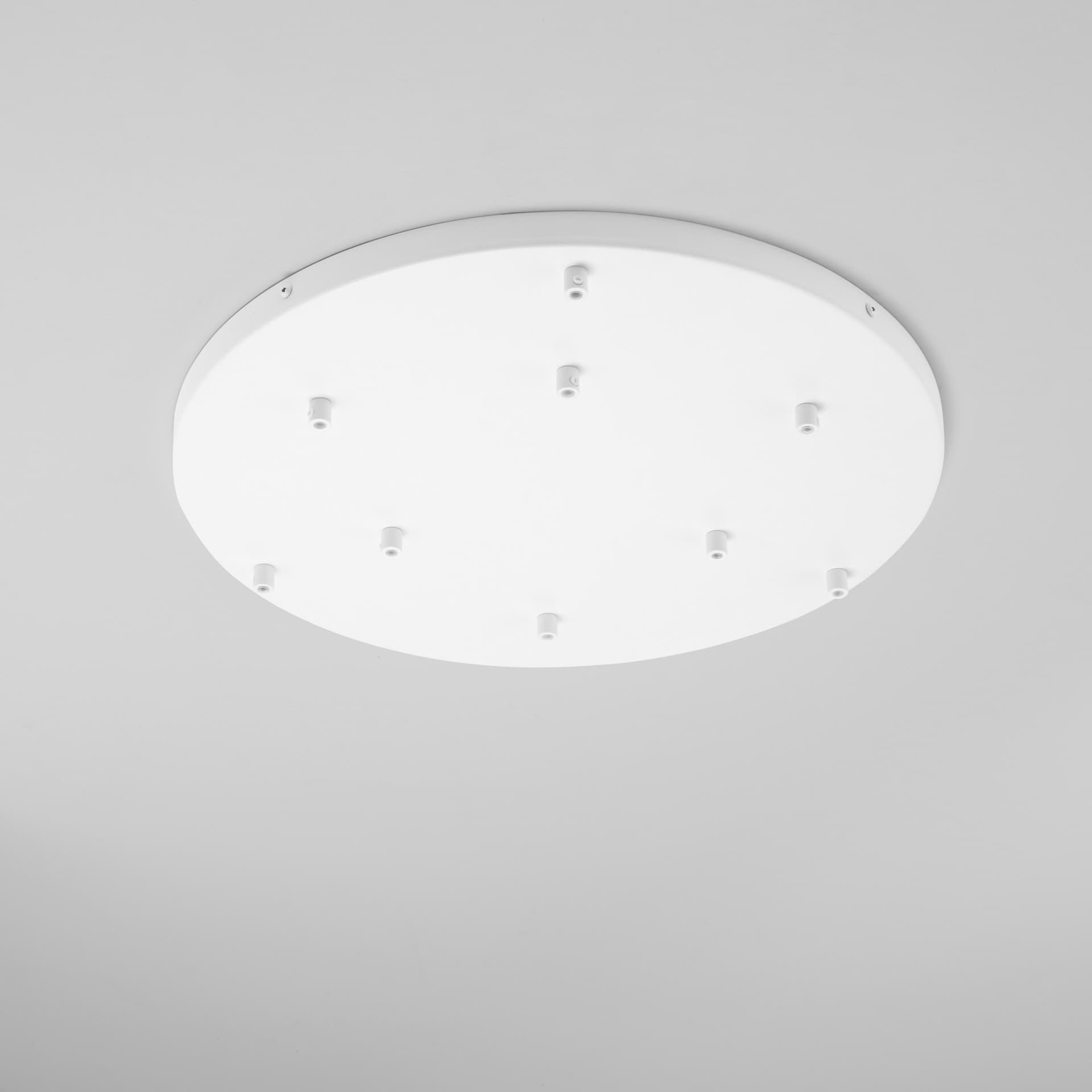 MONTATURA TONDA BIANCA A 9 FORI 52X4,1CM - 2