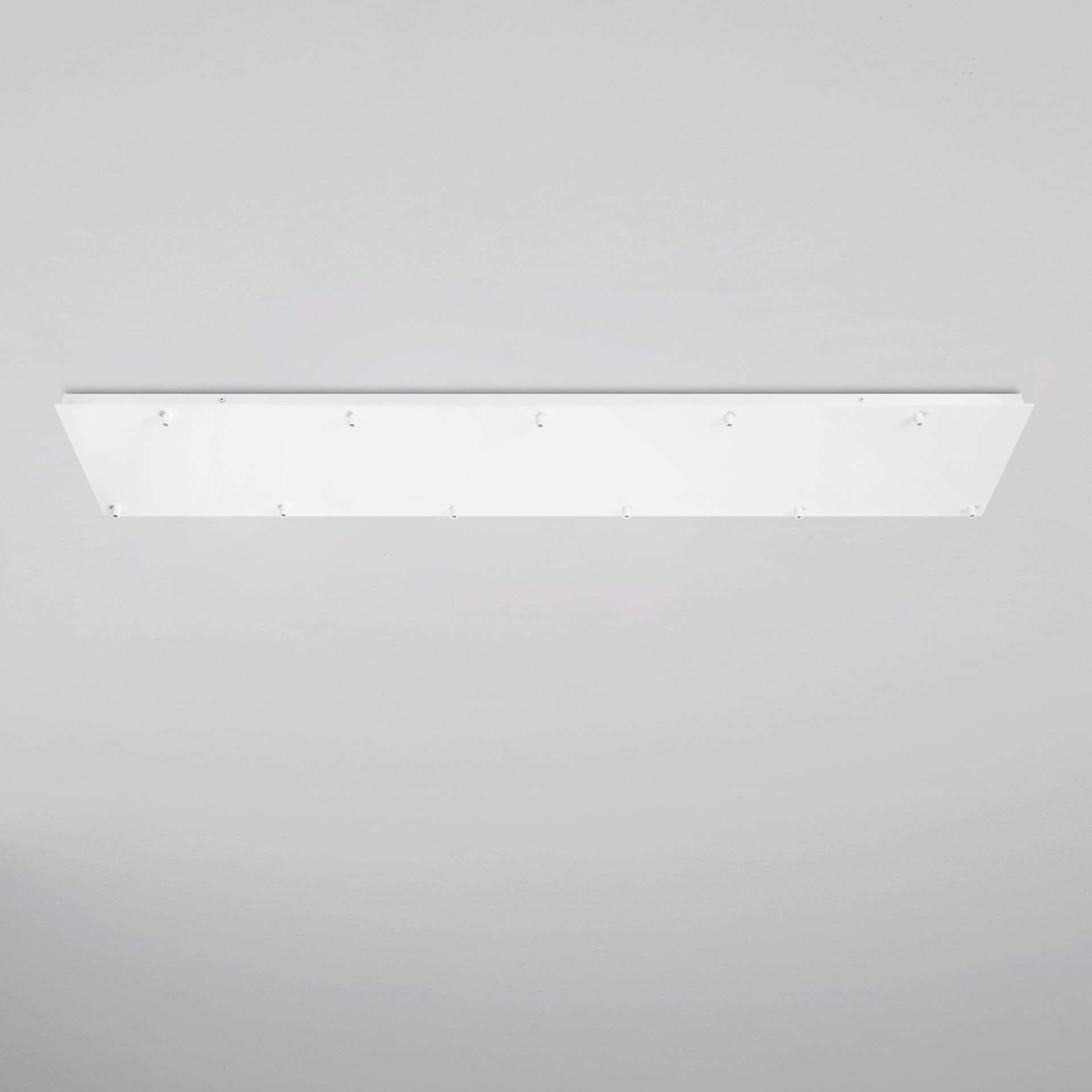 MONTATURA RETTANGOLARE BIANCA A 11 FORI 142X30X4,1CM - 2