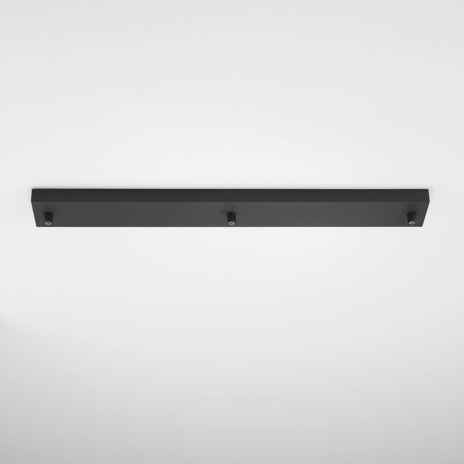 MONTATURA RETTANGOLARE NERA A 3 FORI 67X10X4,1CM - 2