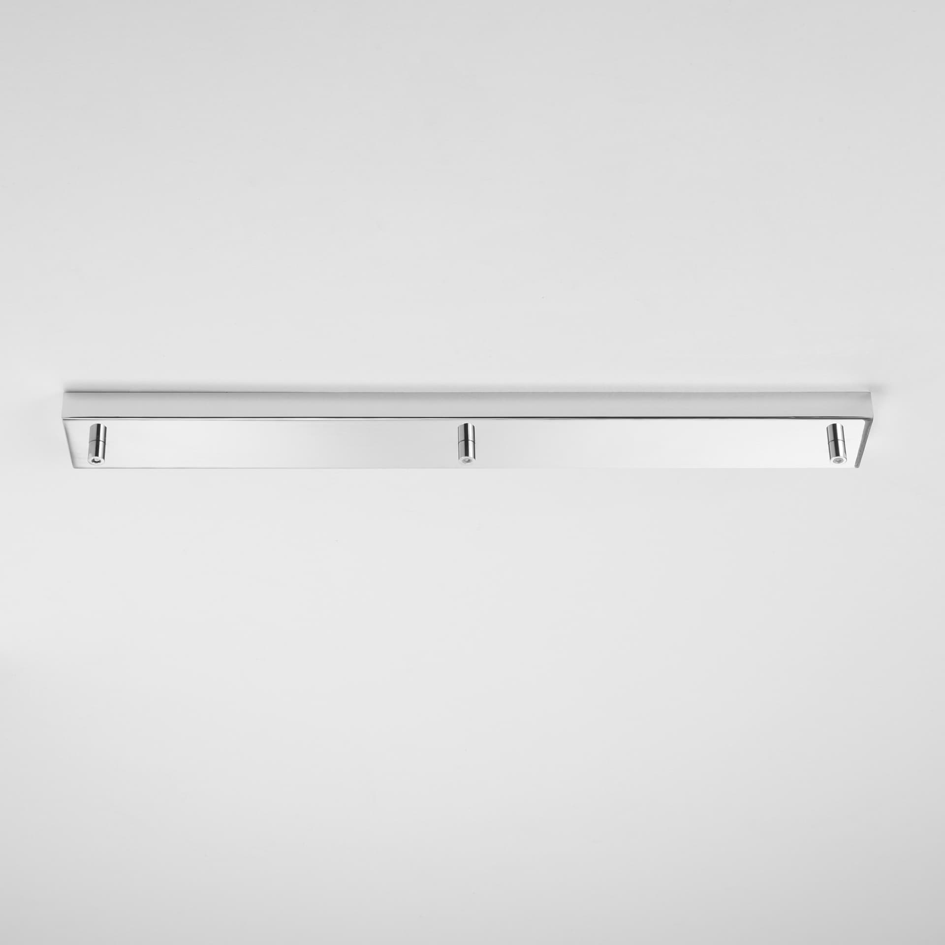 MONTATURA RETTANGOLARE CROMO A 3 FORI 67X10X4,1CM - 2