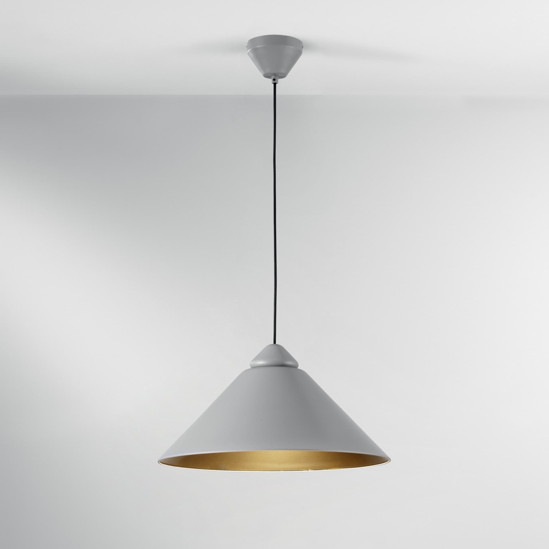 SOSPENSIONE BIGBANG GRIGIA/ORO 1XE27 49X25X183,5CM - 2