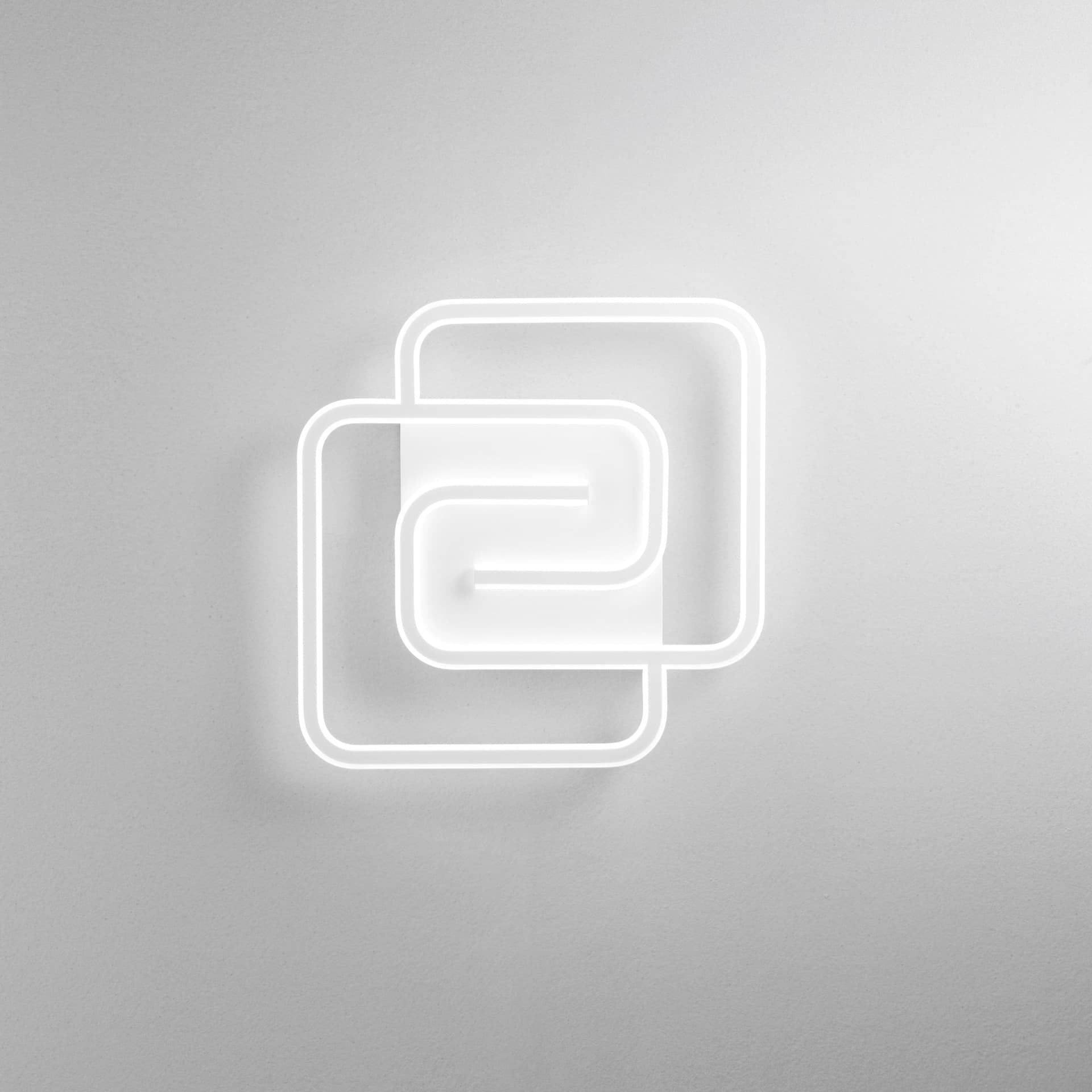 PLAFONIERA LED CAYMAN QUADRATA BIANCA 40W 5440LM CCT 49X49X6CM - 2
