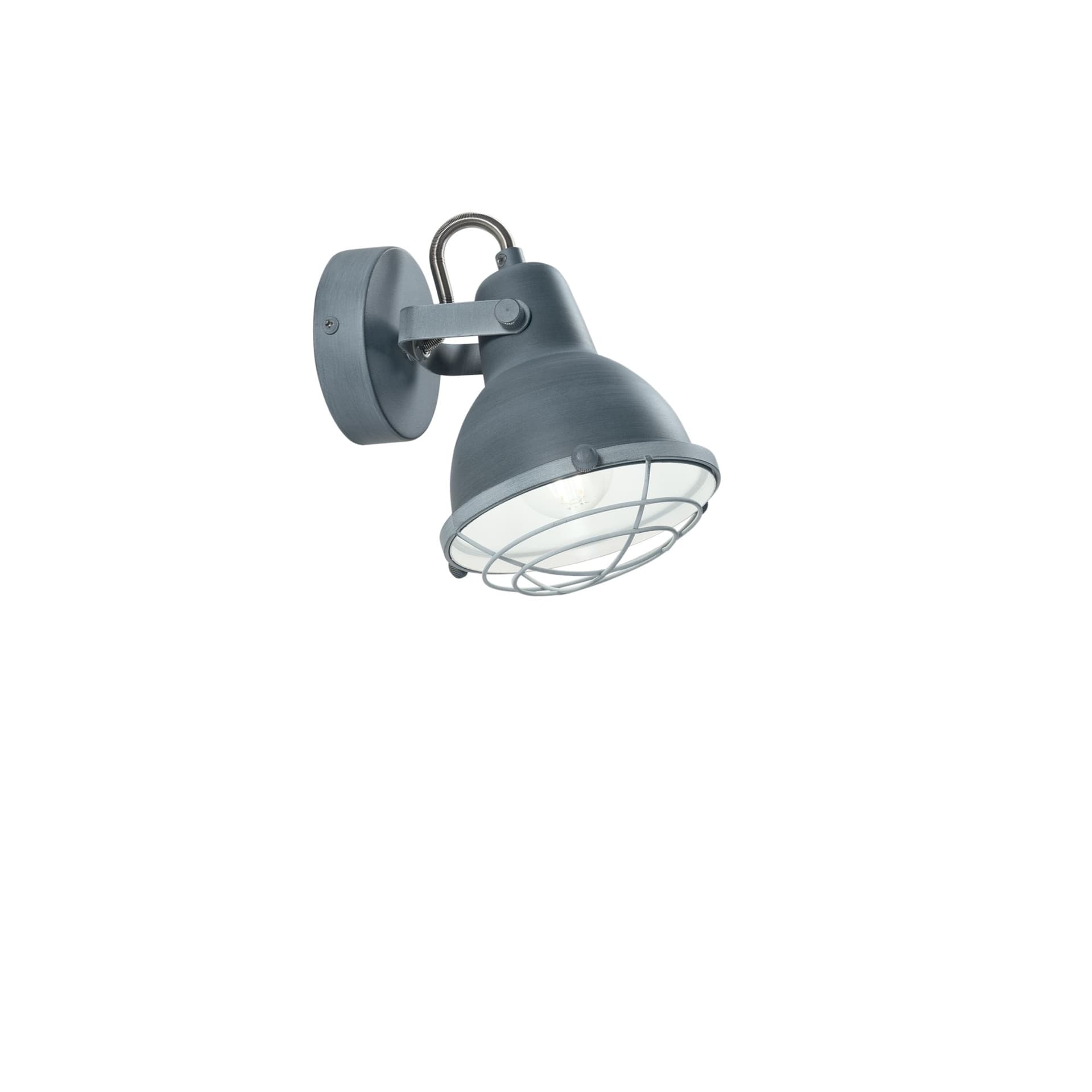 Applique Moderna Spot singolo Grigio e Bianco E14