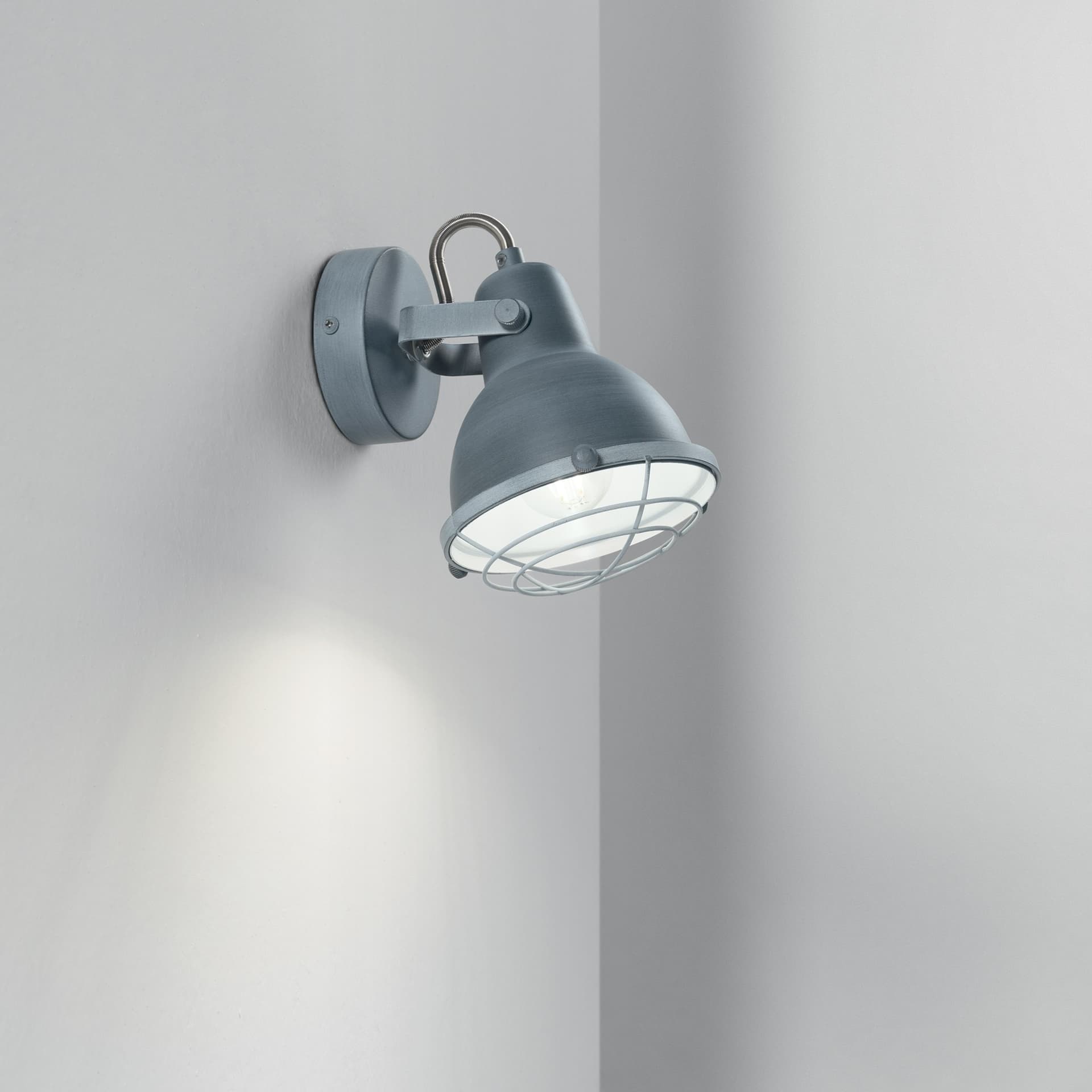 Applique Moderna Spot singolo Grigio e Bianco E14 - 2