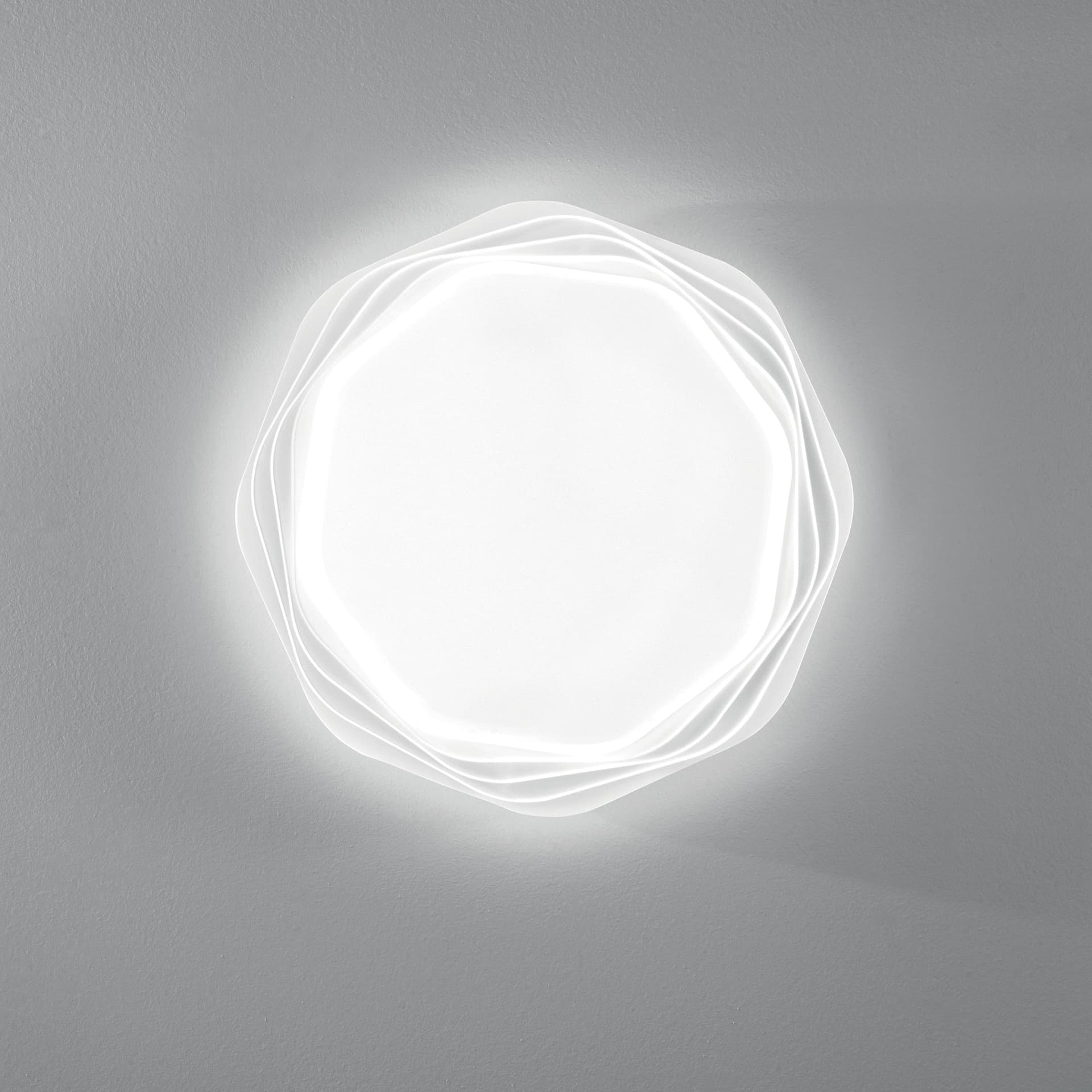 PLAFONIERA LED DAISY BIANCA 40W 3900LM CCT WI-FI CON TELECOMANDO 52X52X8,5CM - 2