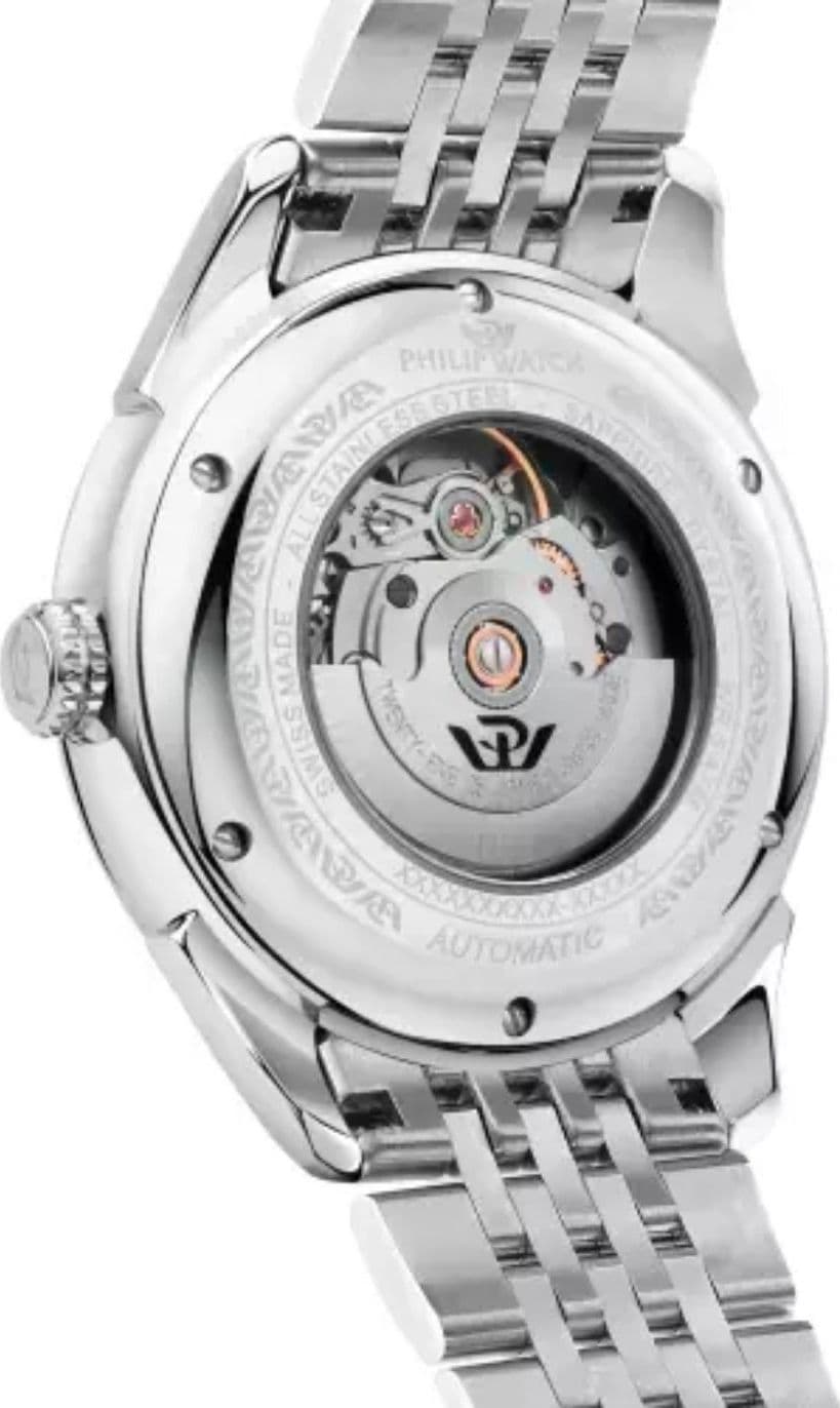Philip Watch Roma – Orologio Uomo Day-Date Automatico Nero (R8223217003) - 4
