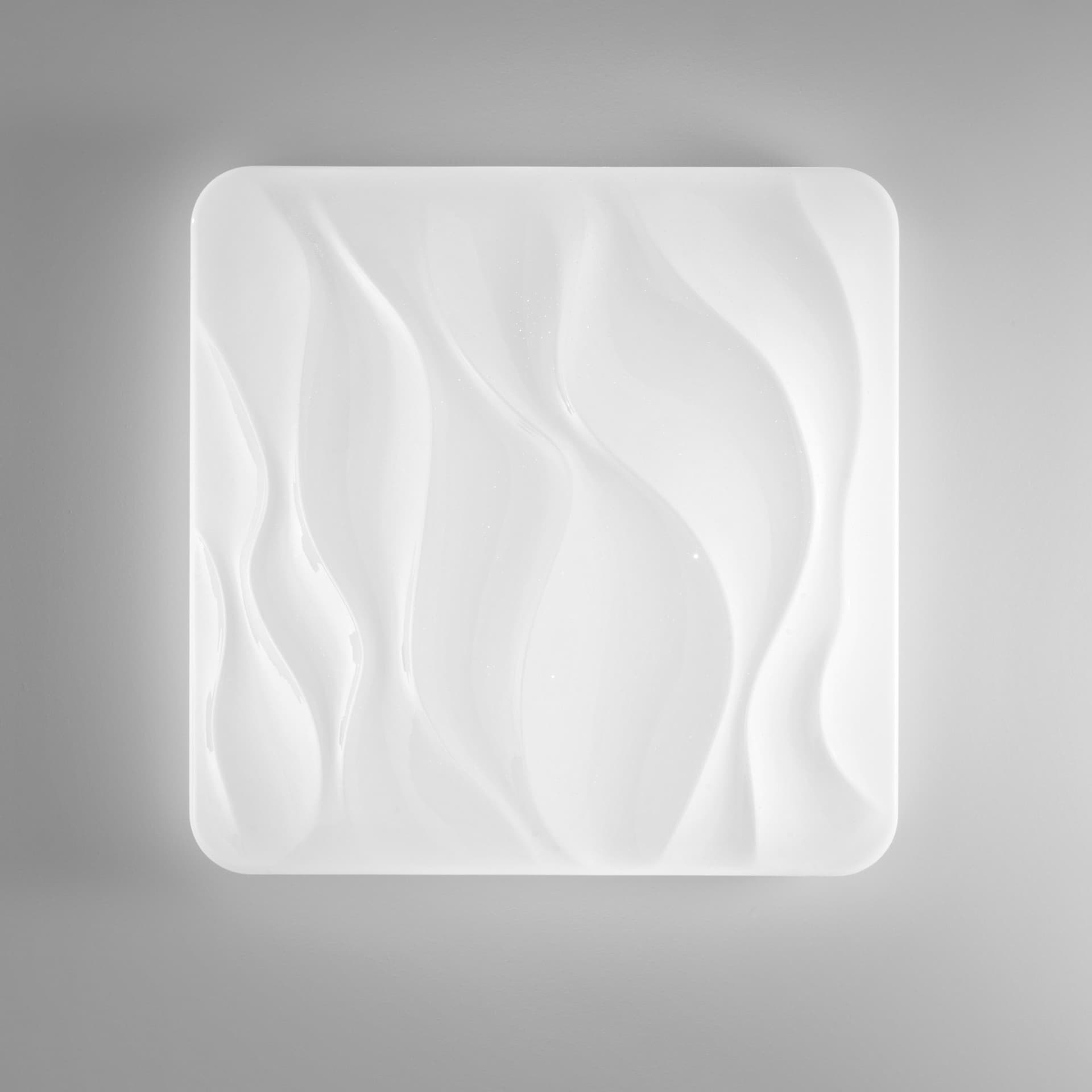PLAFONIERA LED WAVE BIANCA 66W 6540LM CCT DIMMERABILE WI-FI CON TELECOMANDO 64X10X64CM - 2