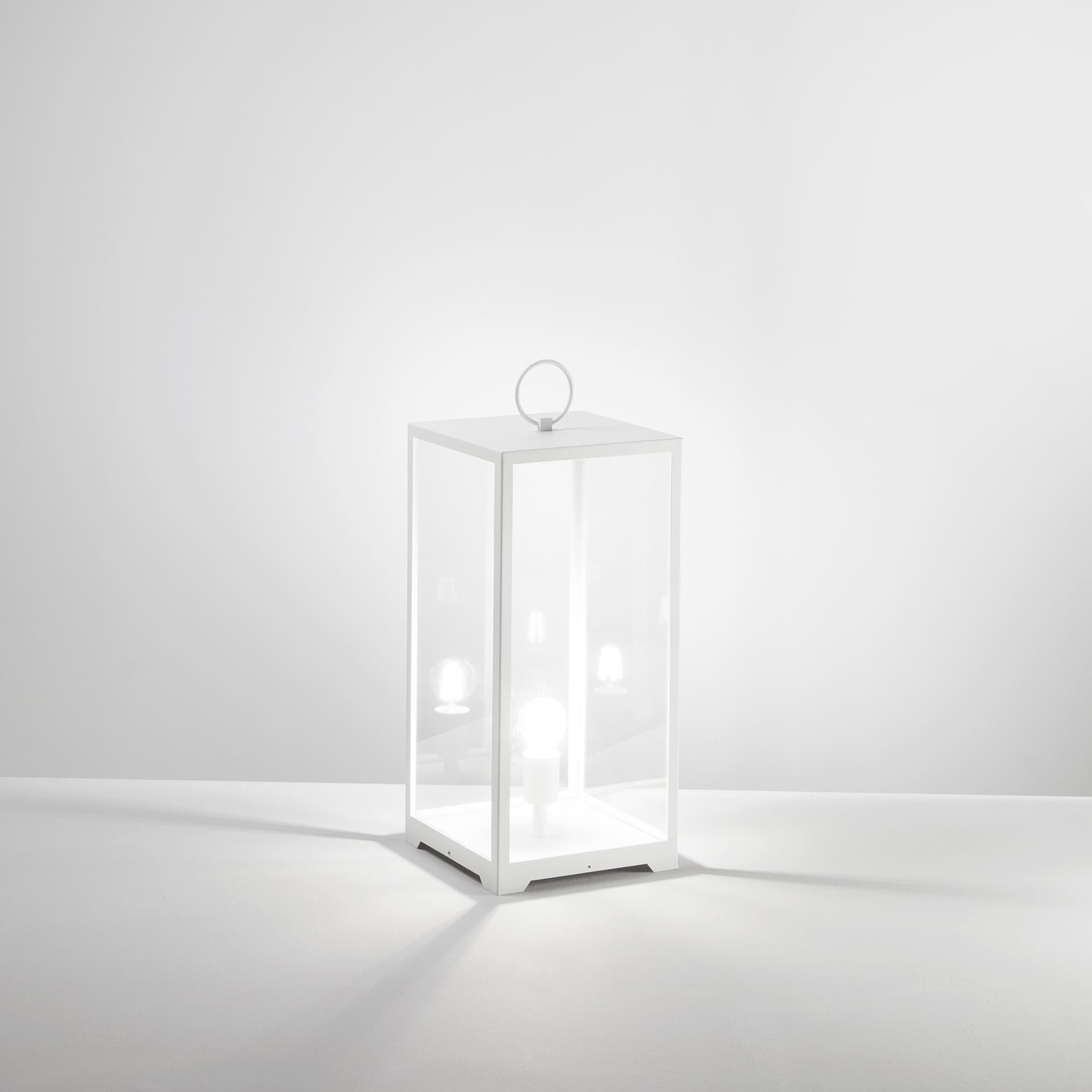 LUME MIRAGE BIANCO 1XE27 IP44 25X25X53CM CAVO 250CM - 2