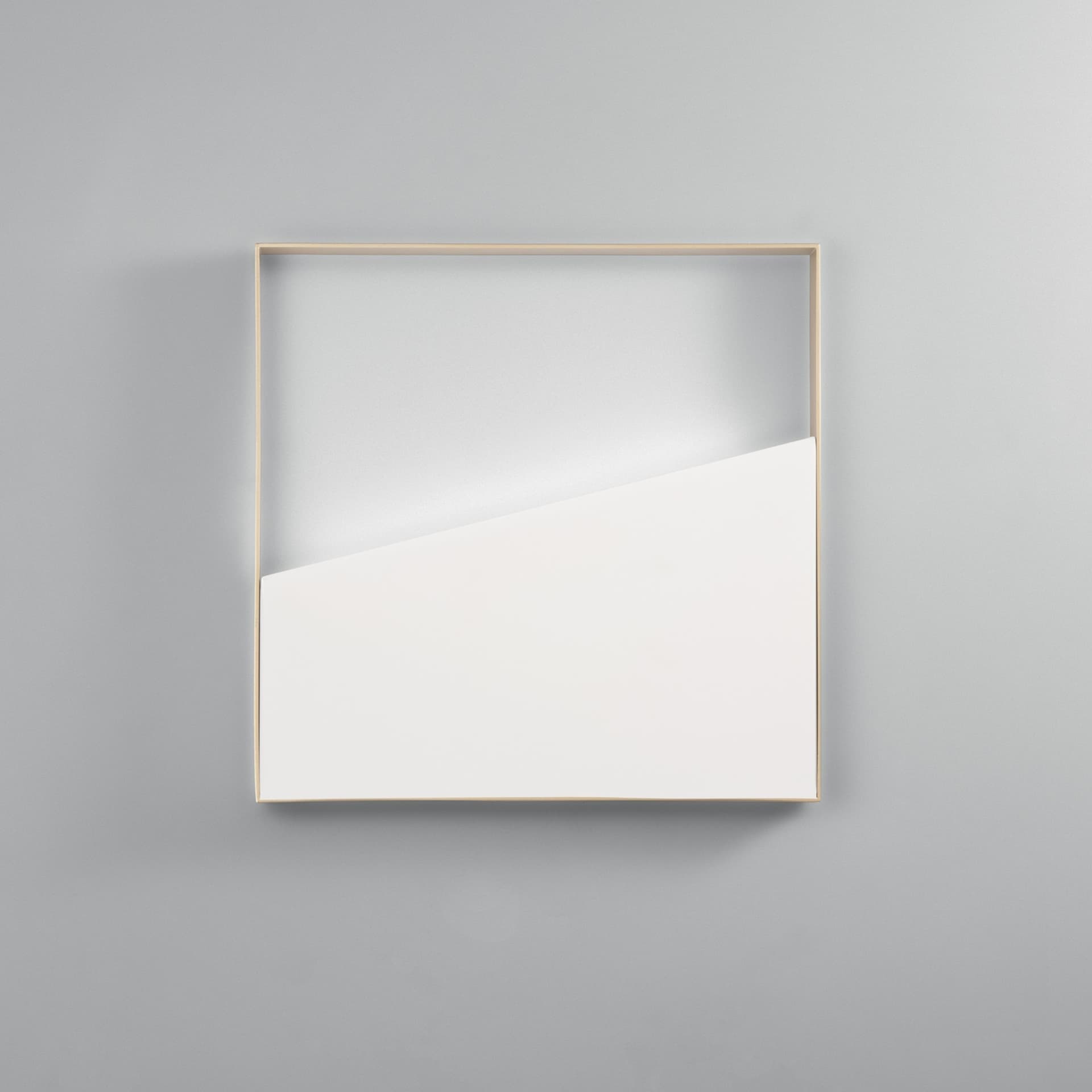 PLAFONIERA LED ALBA QUADRATA BIANCA E ORO 10W 1200LM CCT 40X40X3,5CM - 2