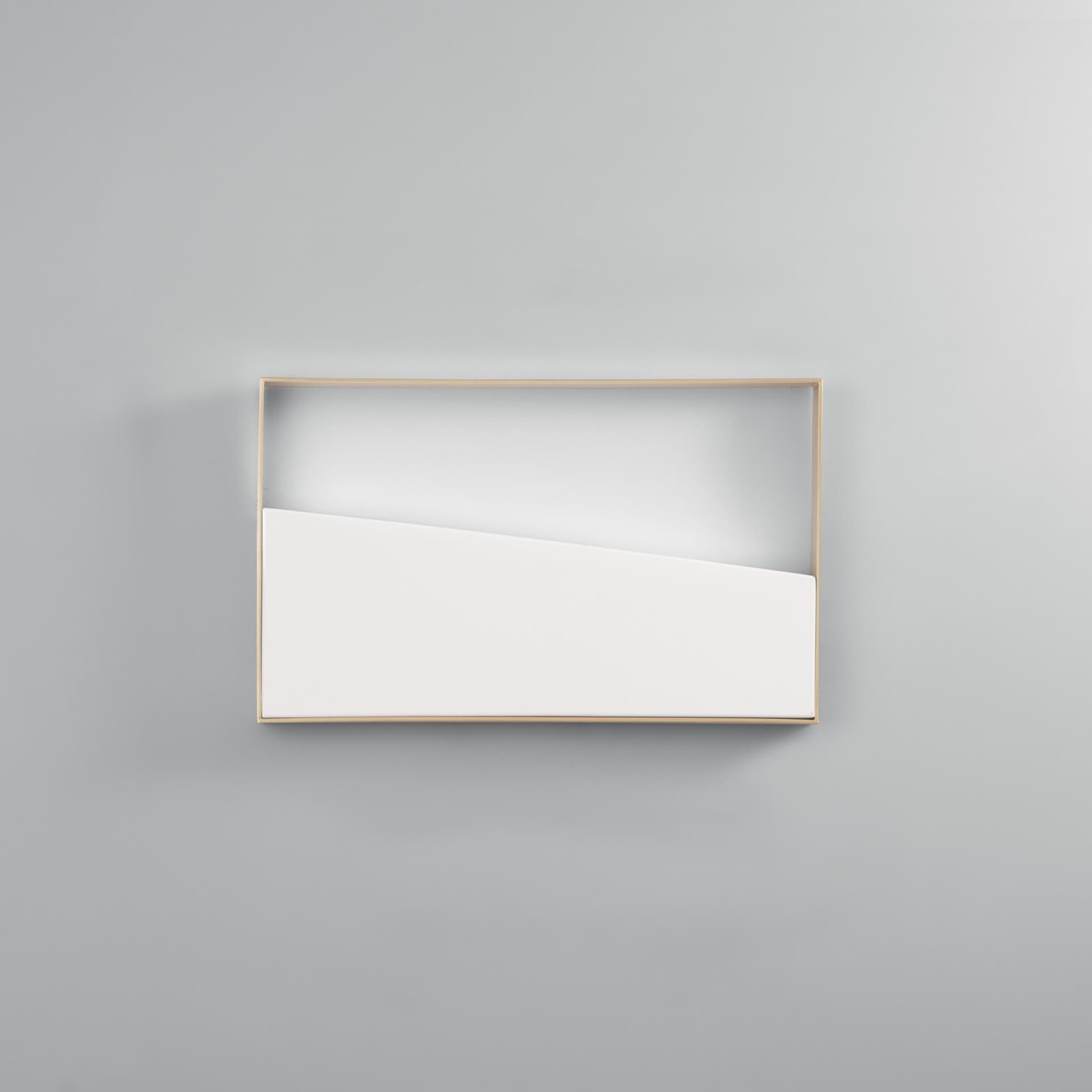 PLAFONIERA LED ALBA RETTANGOLARE BIANCA E ORO 10W 1200LM CCT 25X3,5X40CM - 2