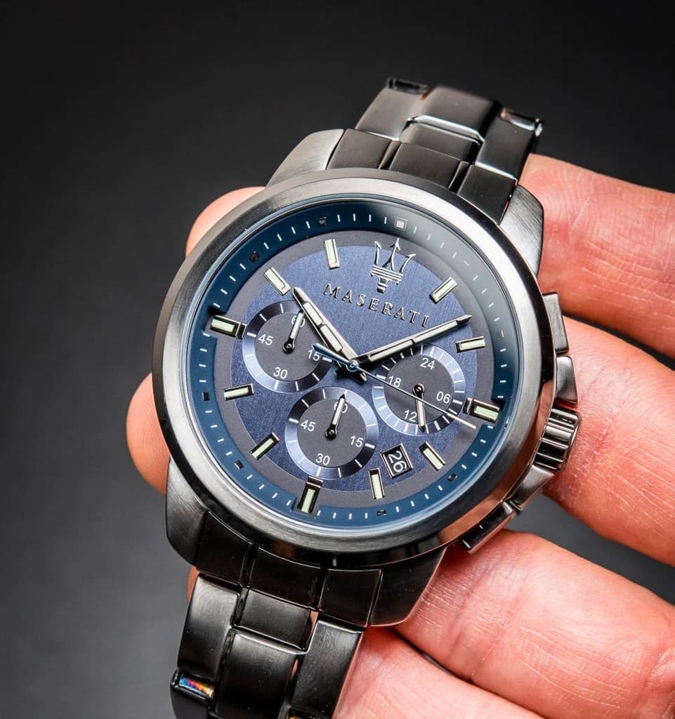 Maserati Successo – Orologio Uomo Nero Solo Tempo Blu (R8873621005) - 2