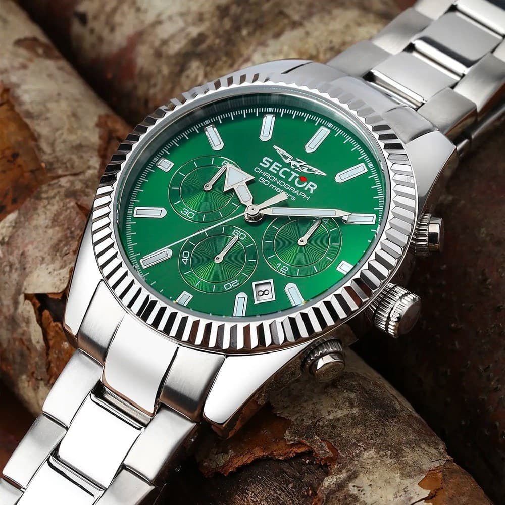 Sector 240 – Orologio Uomo Acciaio Verde Cronografo (R3273676009) - 5