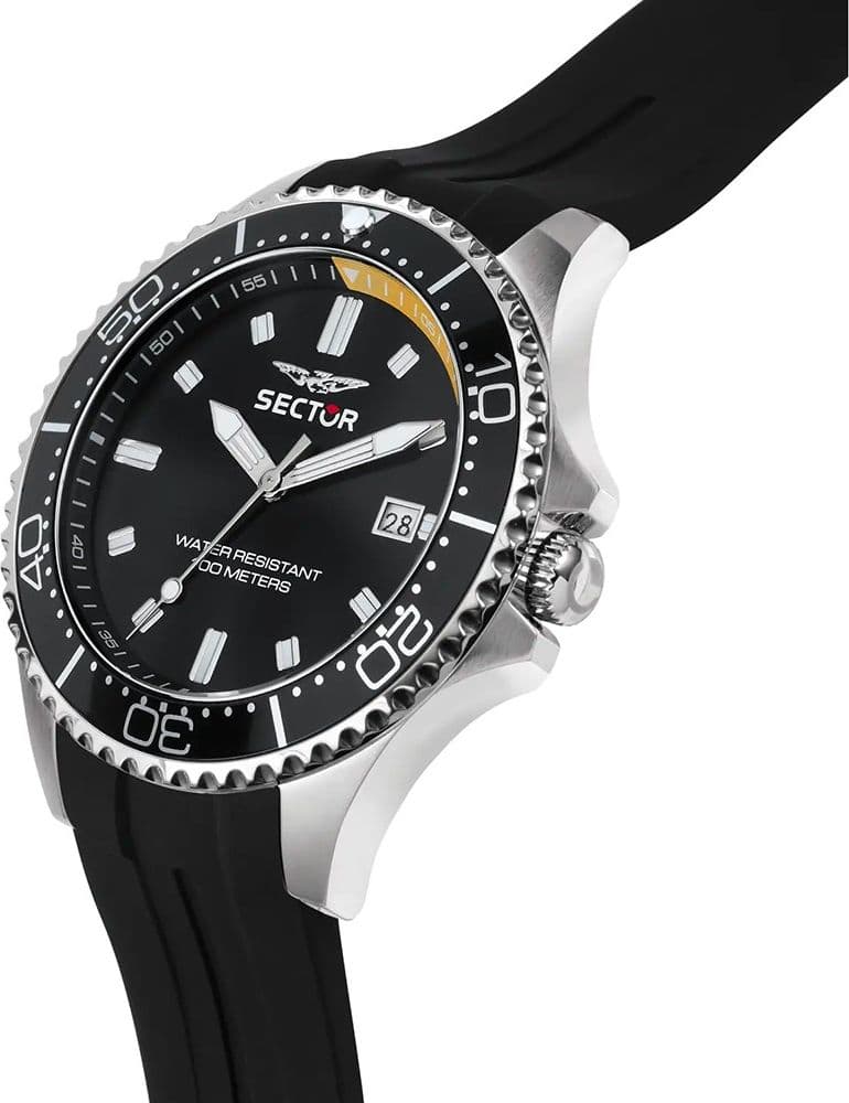 Orologio SECTOR Uomo 230 Datario Gomma Nero (R3251161048) - 2