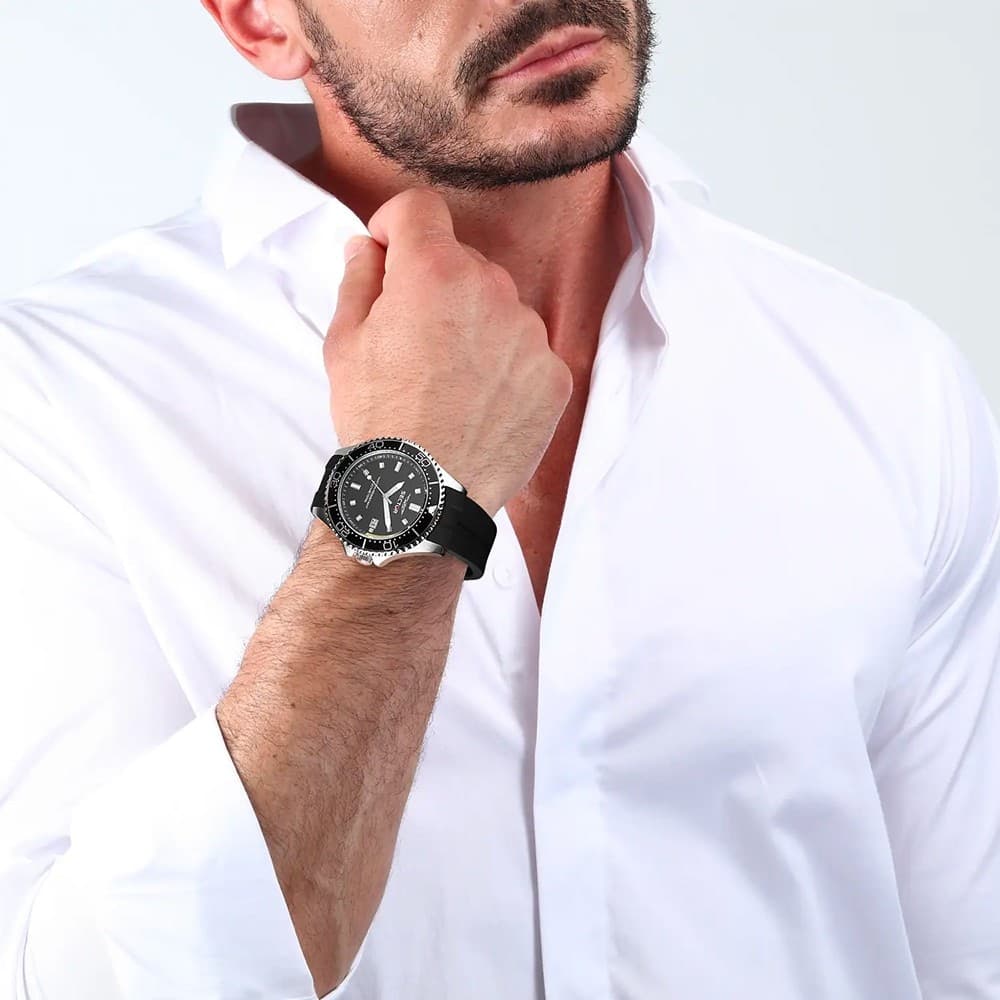 Orologio SECTOR Uomo 230 Datario Gomma Nero (R3251161048) - 5