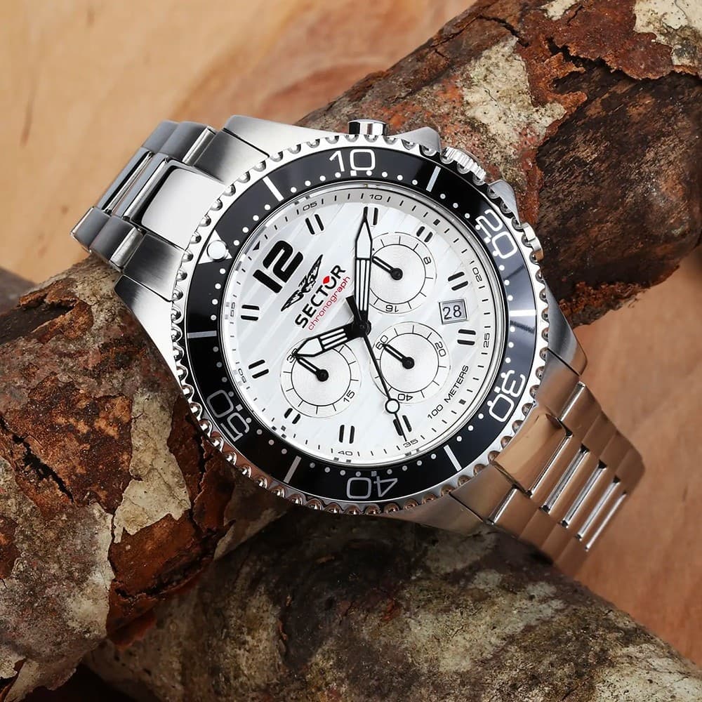 Sector 230 – Orologio Uomo Acciaio Bianco Cronografo (R3273661046) - 5