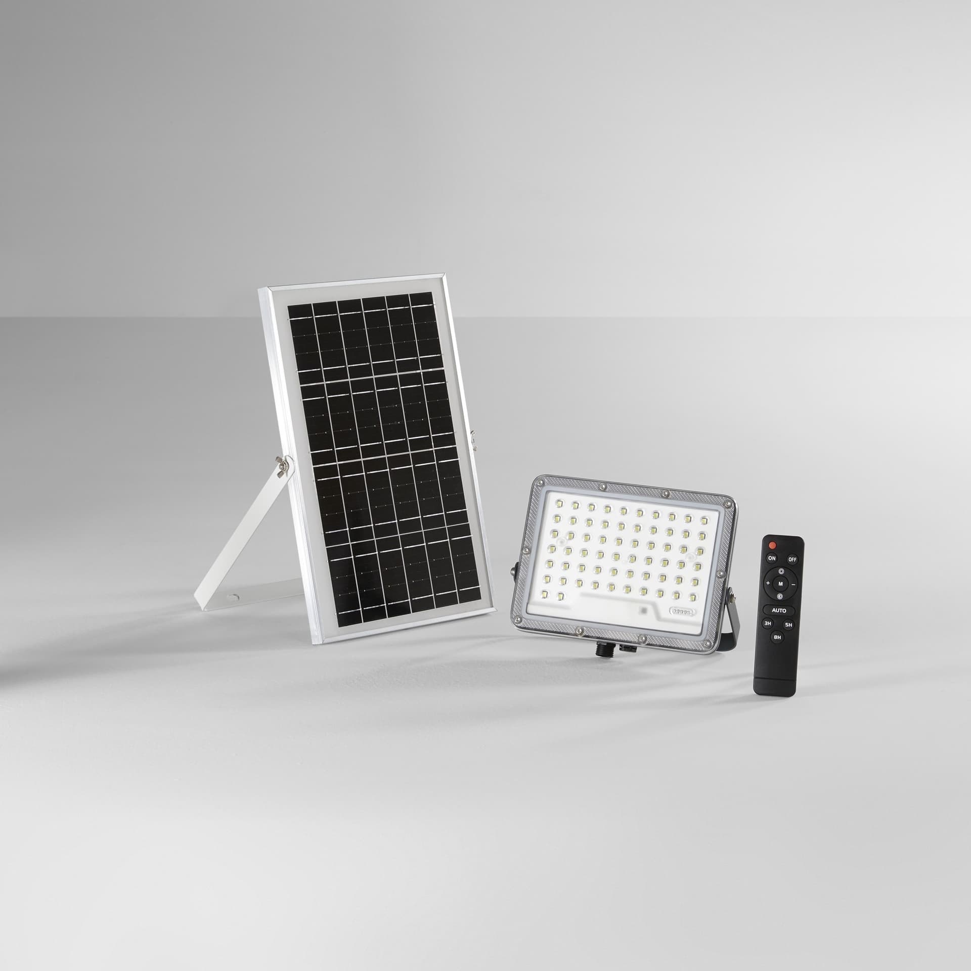 PROIETTORE GLASER 1200 LM 4000K CON PANNELLO SOLARE BATTERIA 3.2V 10Ah IP65 21,1X4,24X19CM - 2