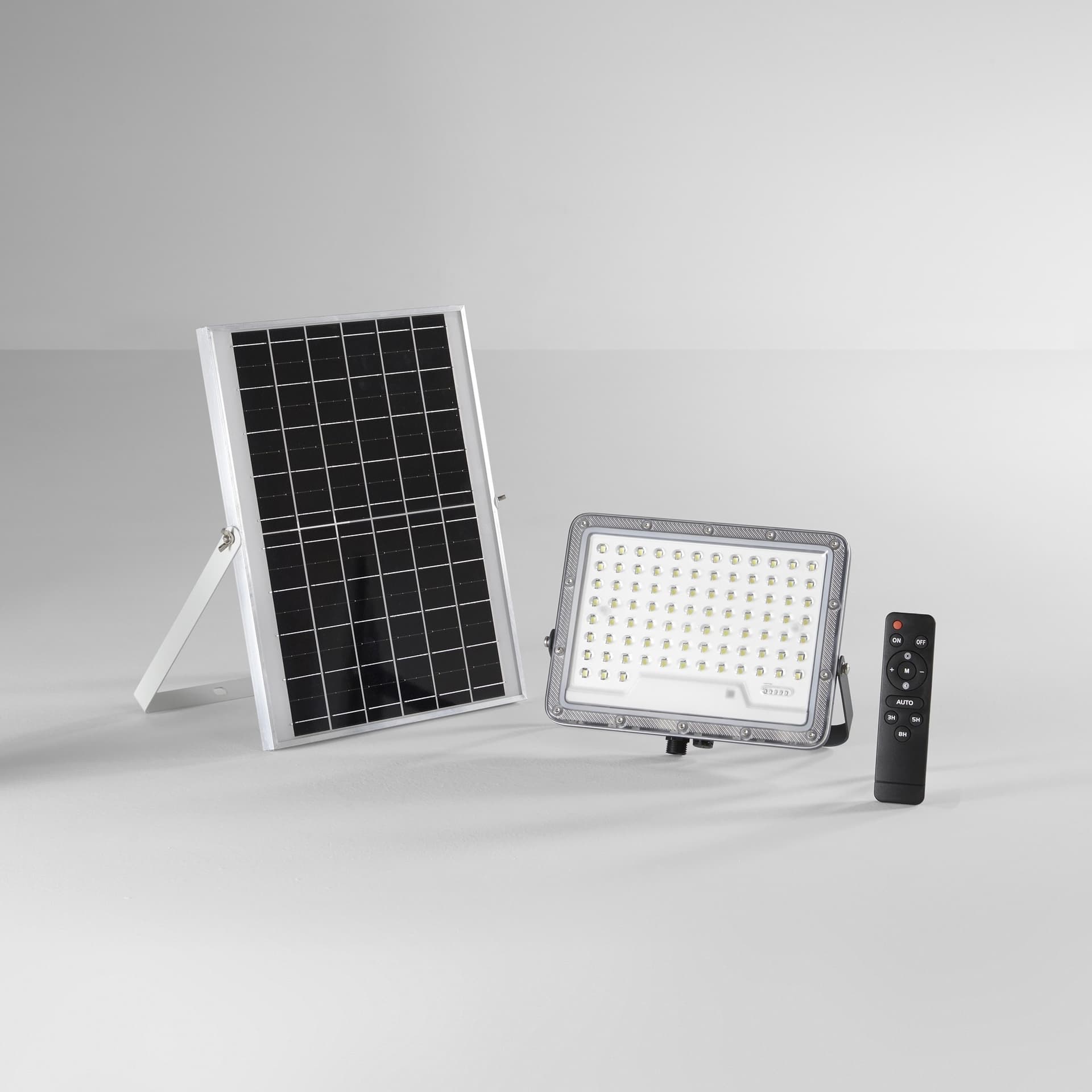 PROIETTORE GLASER 3500LM 3000K CON PANNELLO SOLARE BATTERIA 3.2V 24Ah IP65 28,25X4,77X25,25CM - 2
