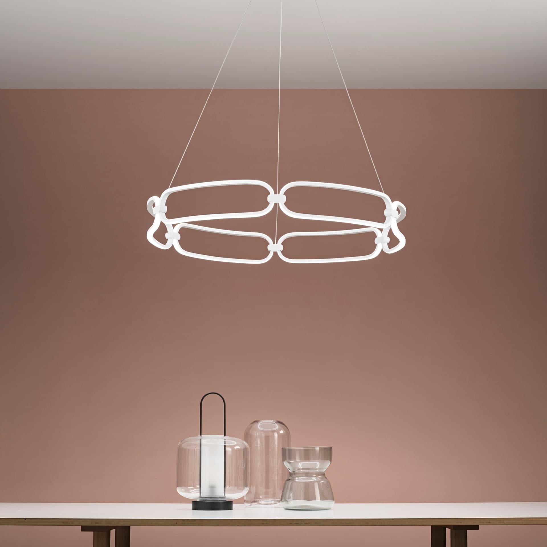 SOSPENSIONE LED INFINITY BIANCA 61,5W 5530LM 4000K 78X10X120CM - 2