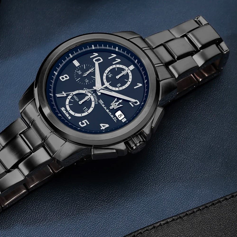 Maserati Successo – Orologio Uomo Solar Gun/Blu Cronografo (R8873645006) - 4