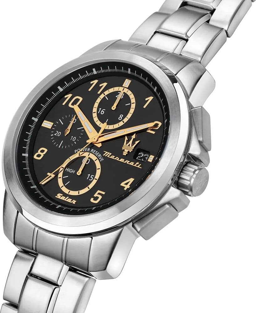 Maserati Successo – Orologio Uomo Solar Acciaio/Nero Cronografo (R8873645007) - 2